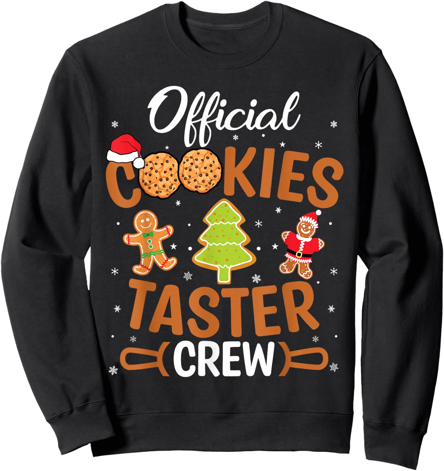 Official Cookie Taster Crew Christmas Baking Baker Team Xmas Sweatshirt - Sweatshirt | Black