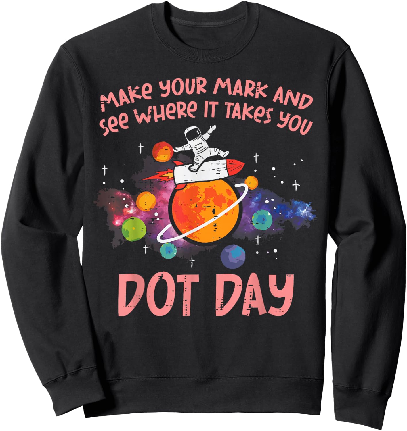 Make Mark Astronaut Space International Dot Day Boys Sweatshirt - Sweatshirt | Black