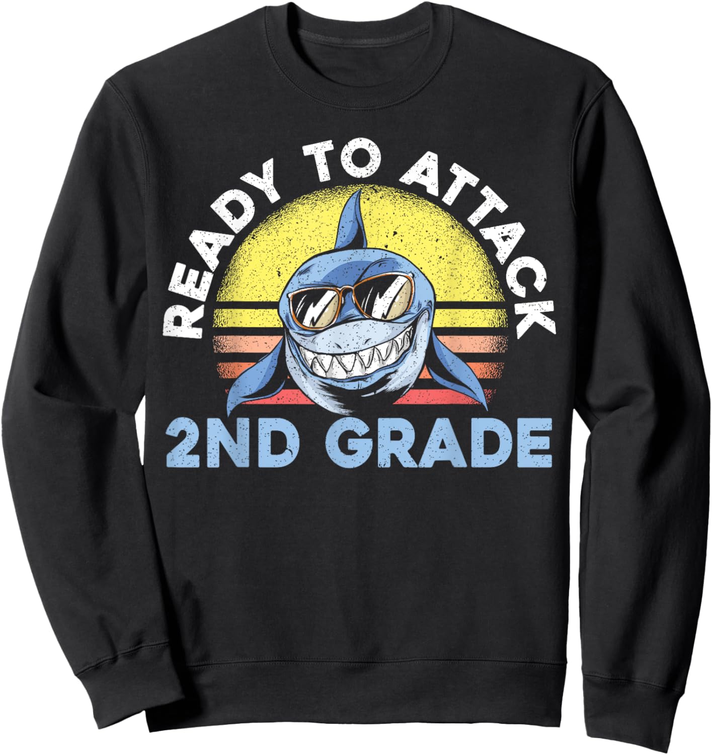 Ready To Attack 2nd Grade Cool First Day Of School Sweatshirt - Sweatshirt | Black