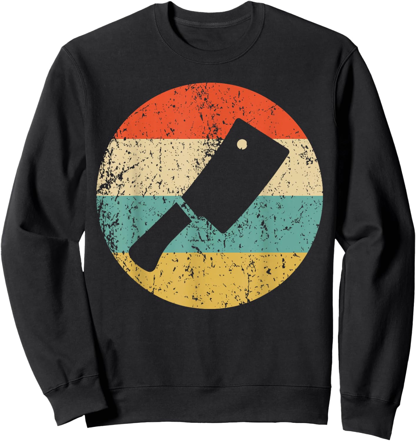 Metcher Shirt Vintage Retro Meat Cleaver Sweatshirt - Sweatshirt | Black