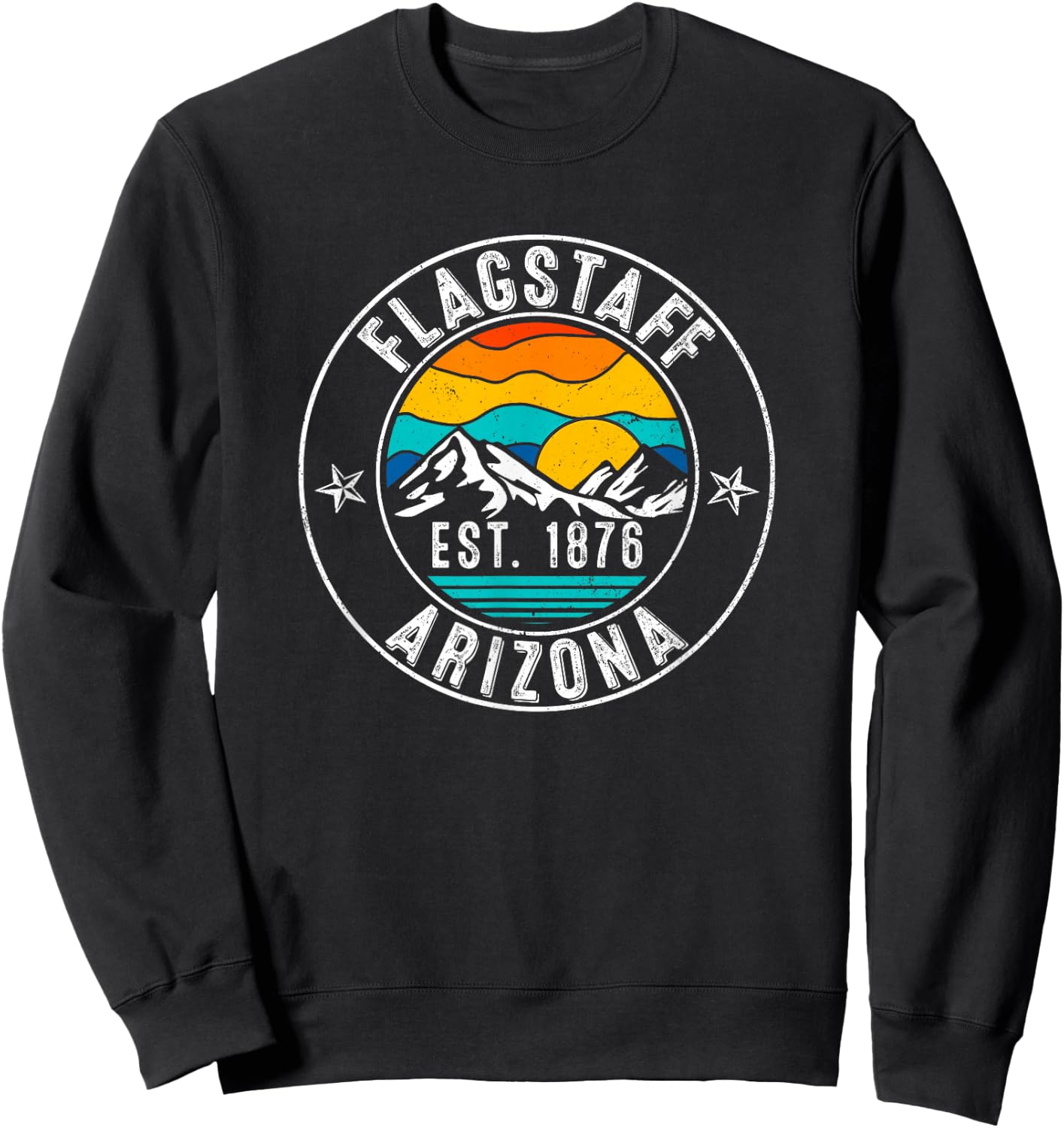 Retro 70s 80s Flagstaff Arizona AZ Sweatshirt - Sweatshirt | Black