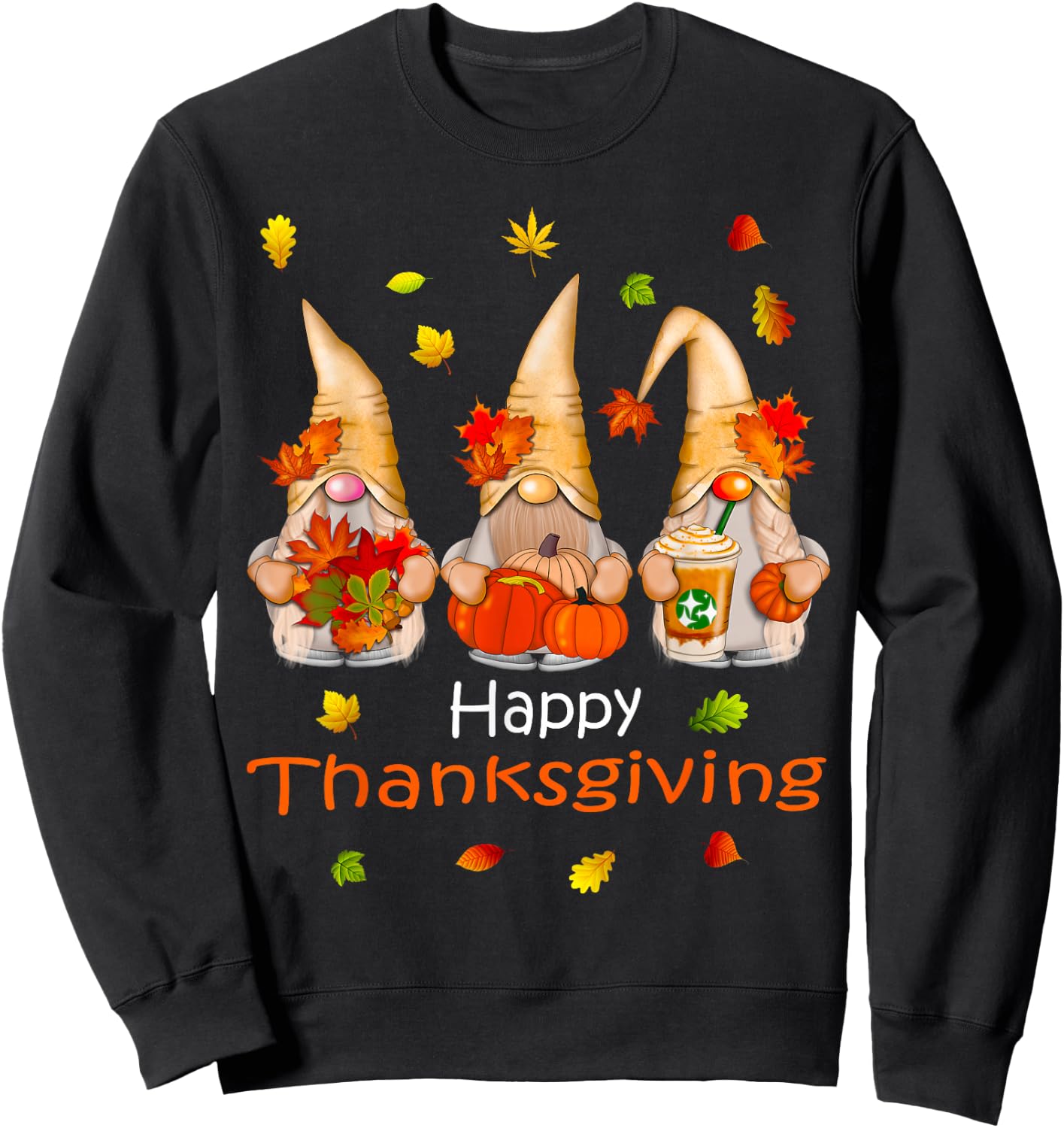 Funny Thanksgiving Shirts Gnome - Gnomies Family Sweatshirt - Sweatshirt | Black
