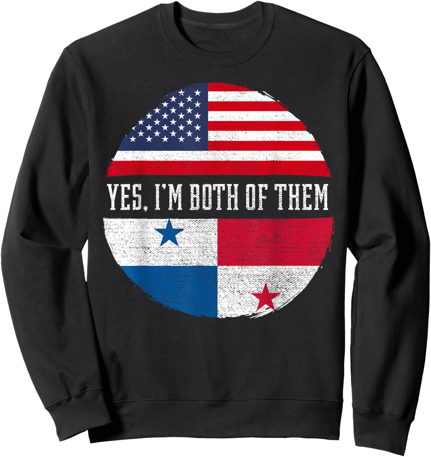 Half American Half Panamanian USA Flag Panama Heritage DNA Sweatshirt - Sweatshirt | Black