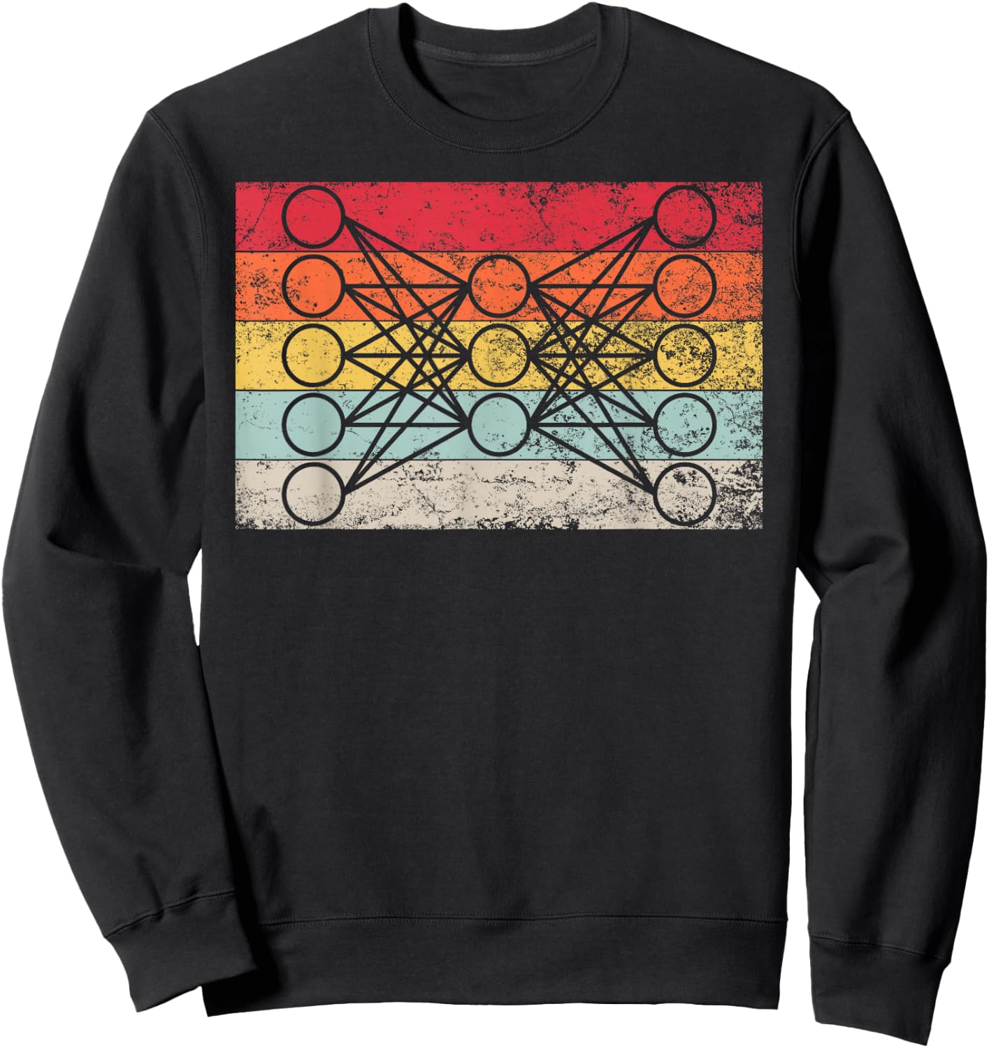 AUTOENCODER Neural Net AI Deep Learning Robot Vintage Style Sweatshirt - Sweatshirt | Black