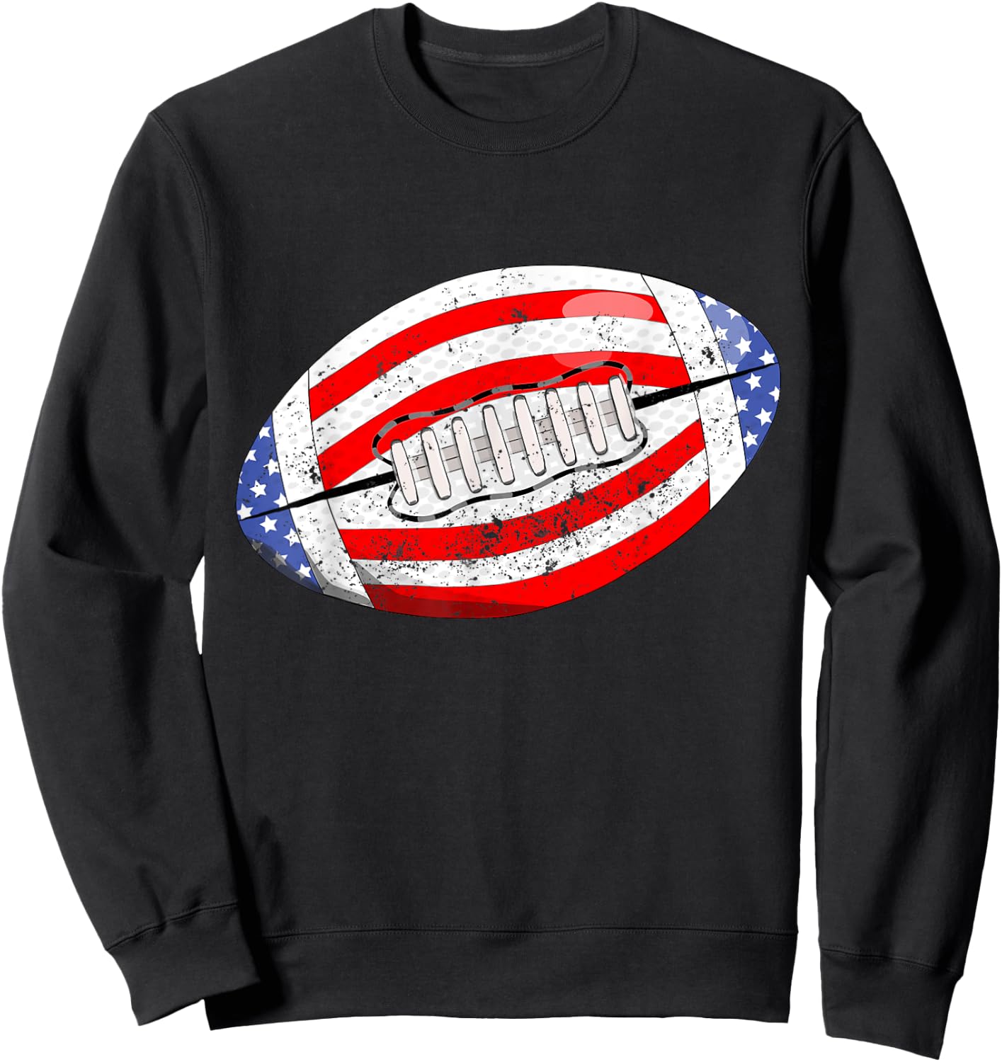 American Football American Flag 4th of July Kids Boys Sweatshirt - Sweatshirt | Black