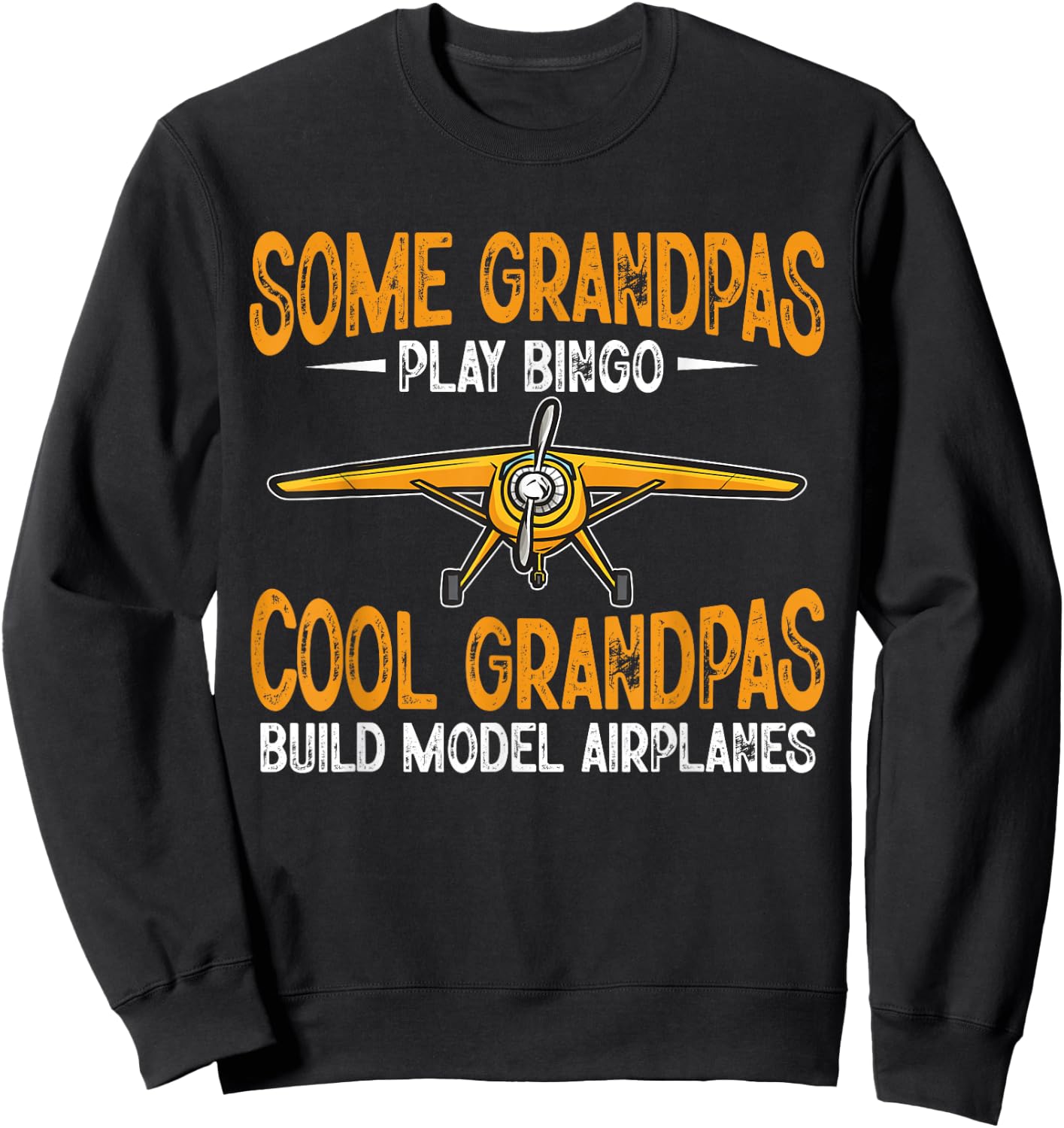 Remote Controlled Aeroplane Model Plane Sweatshirt - Sweatshirt | Black