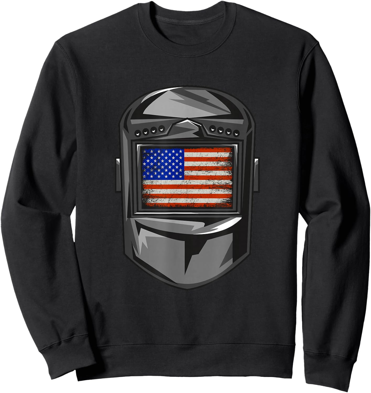 Welder American Flag Sweatshirt - Sweatshirt | Black
