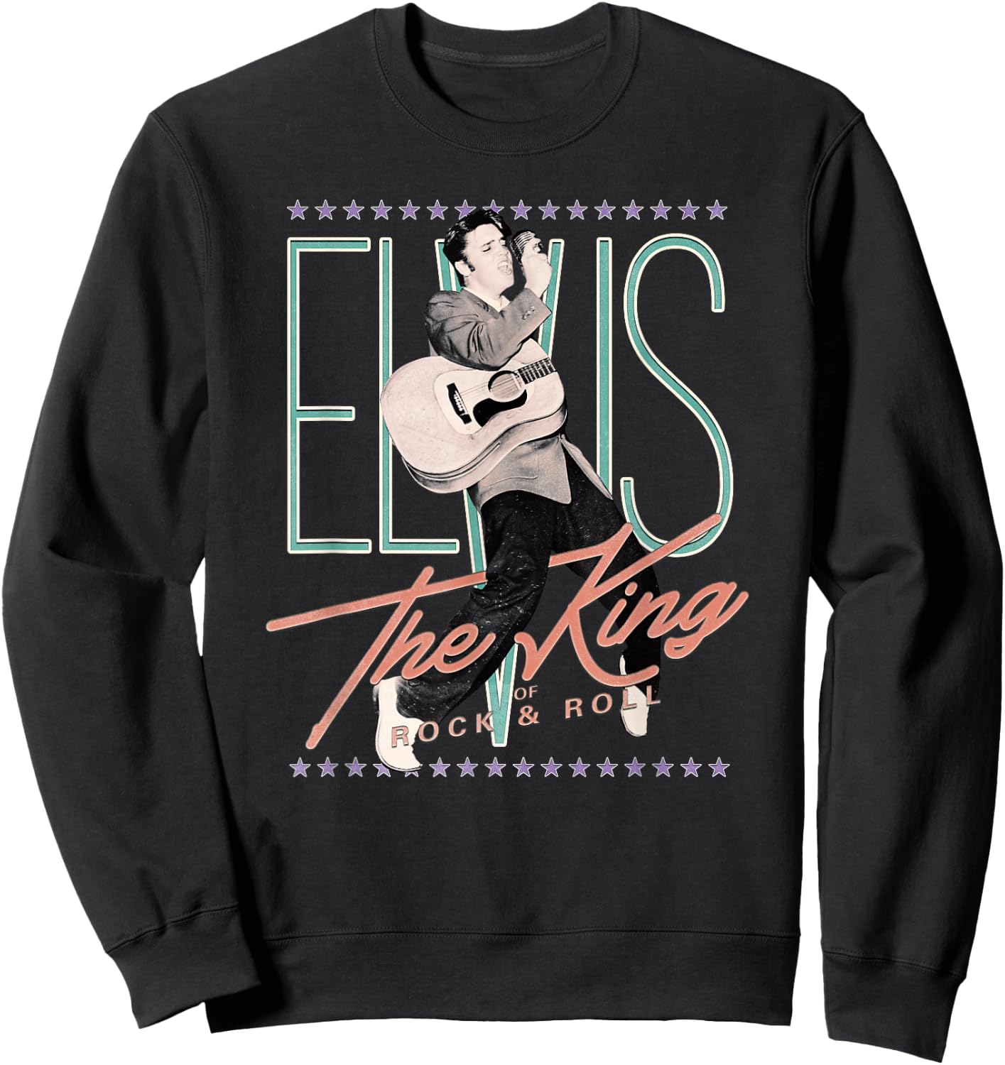 Elvis Presley Vintage - Classic Fit, , Short Sleeve, Black Sweatshirt - Sweatshirt | Black
