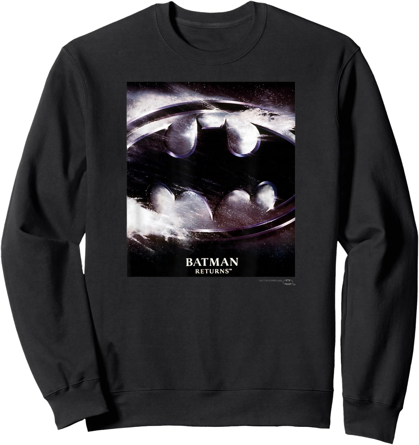 Batman Returns Snow Icon Poster Sweatshirt - Sweatshirt | Black