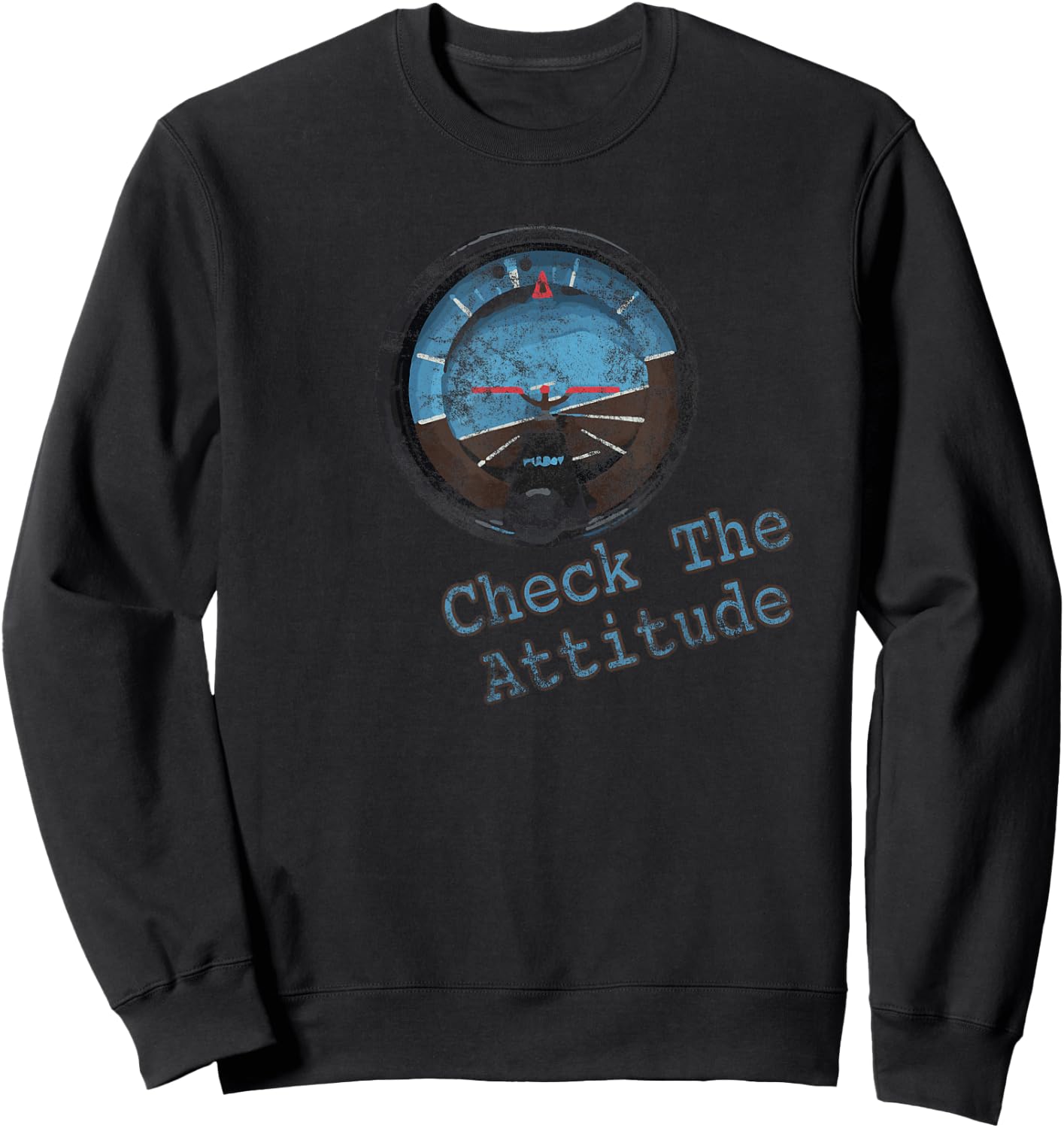 Pilot Check the Attitude Sweatshirt - Sweatshirt | Black