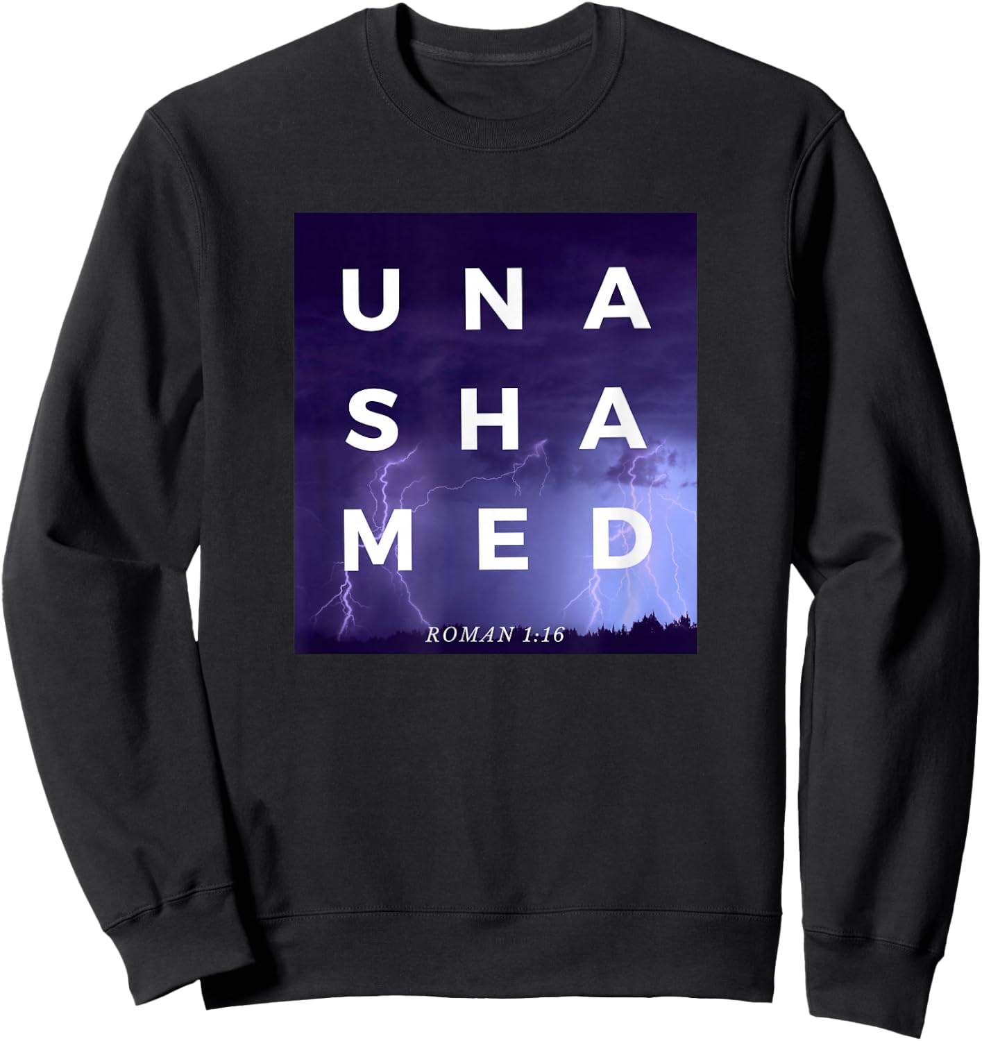 Unashamed 116 Unashamed Tour Roman 1:16 Men's Women's Kid's Sweatshirt - Sweatshirt | Black