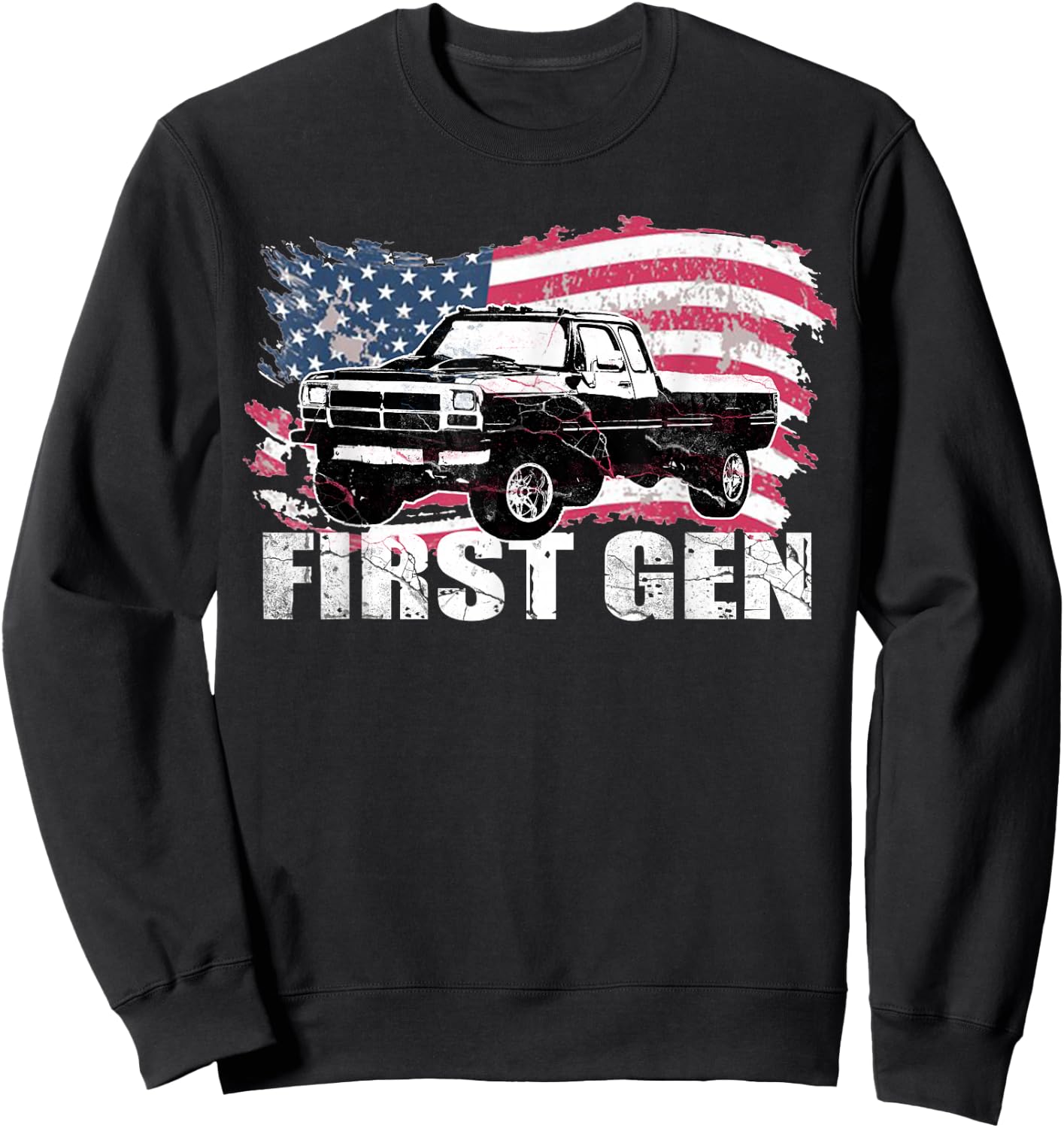 First Gen Truck Squarebody First Generation Truck 1st gen Sweatshirt - Sweatshirt | Black