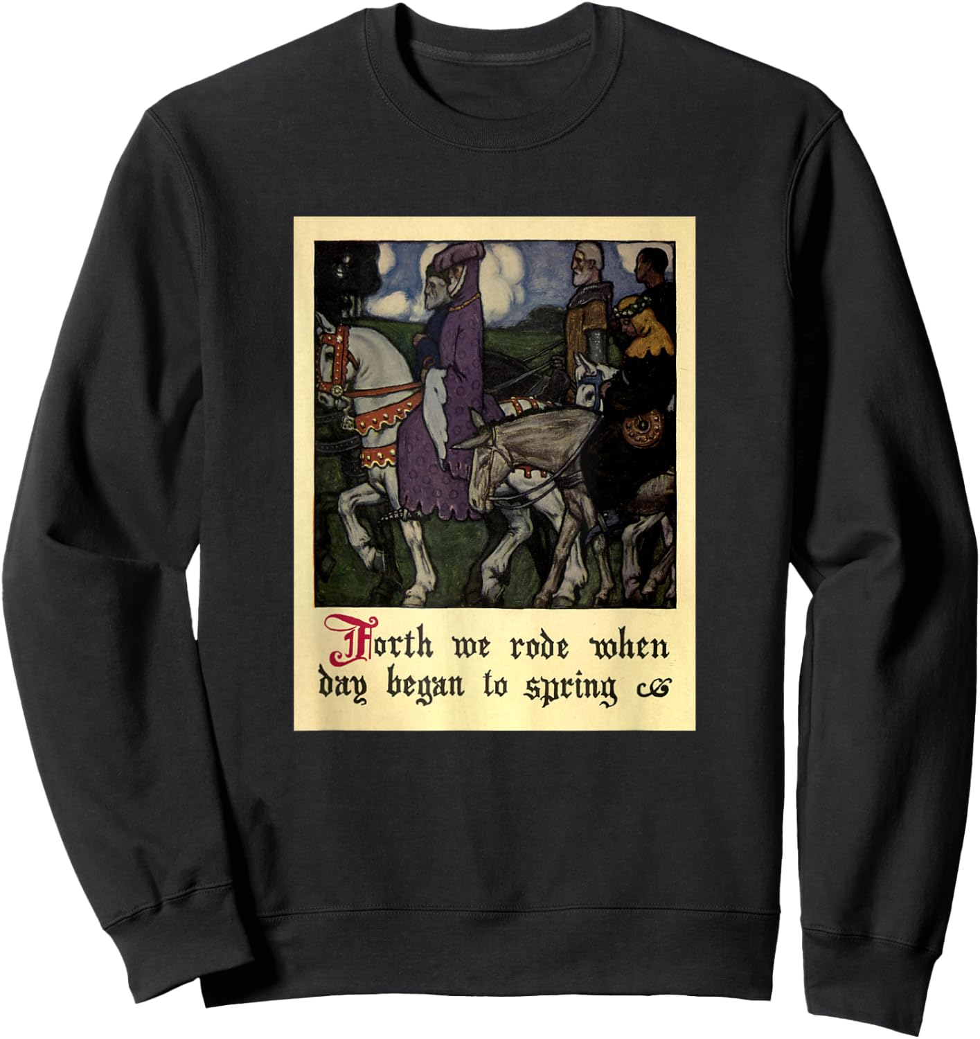 Canterbury Tales - Forth We Rode Sweatshirt - Sweatshirt | Black