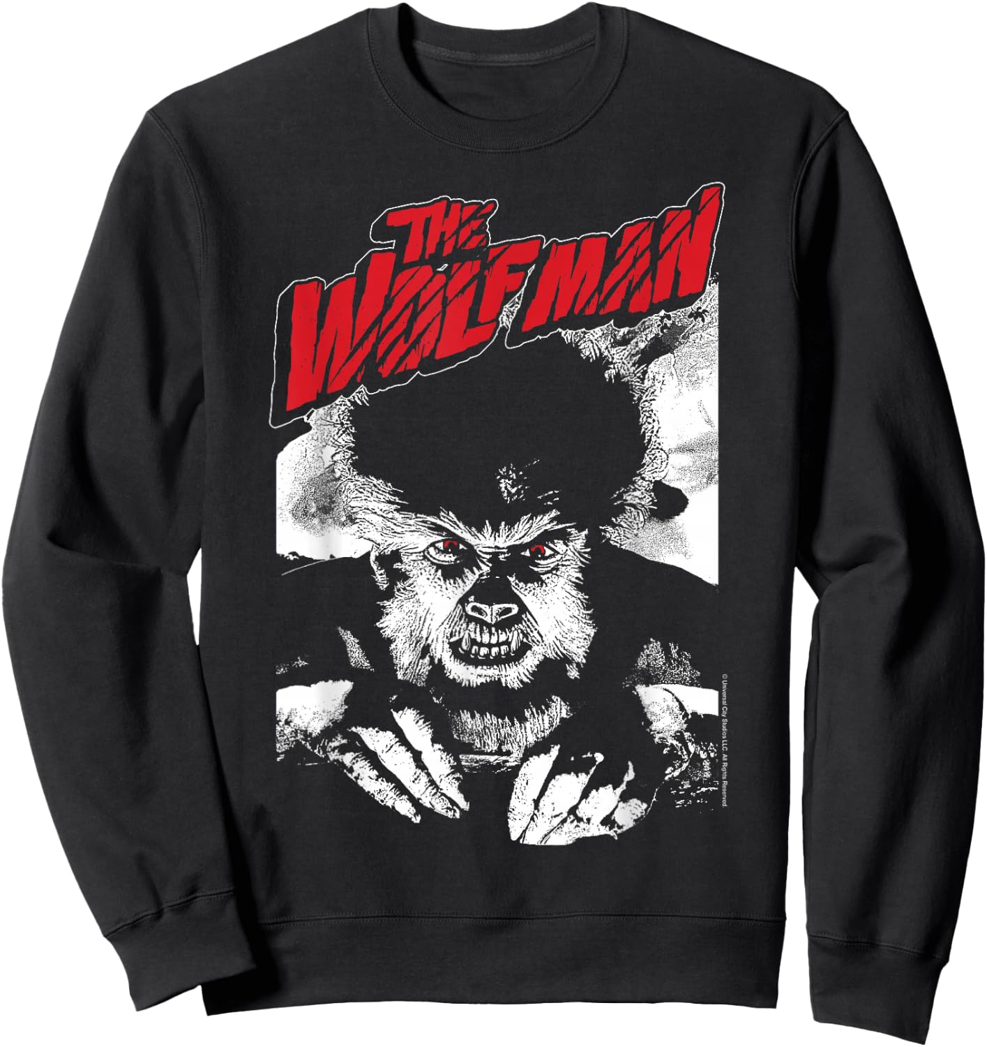 Universal Monsters The Wolfman Title Portrait Sweatshirt - Sweatshirt | Black