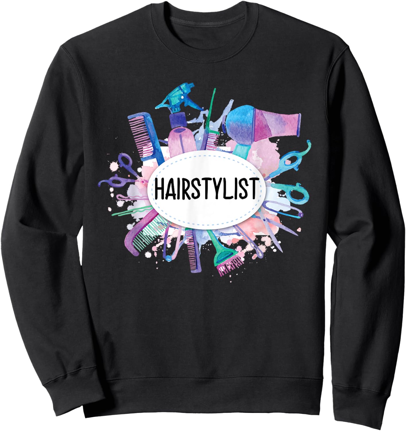 Barber Hairdresser Women Gift Hairstylist Sweatshirt - Sweatshirt | Black