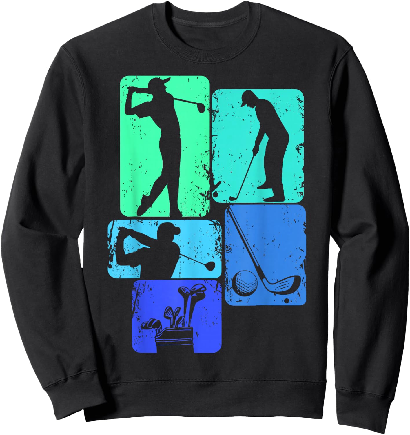 Golf Club Golfer Golfing Boys Kids Sweatshirt - Sweatshirt | Black