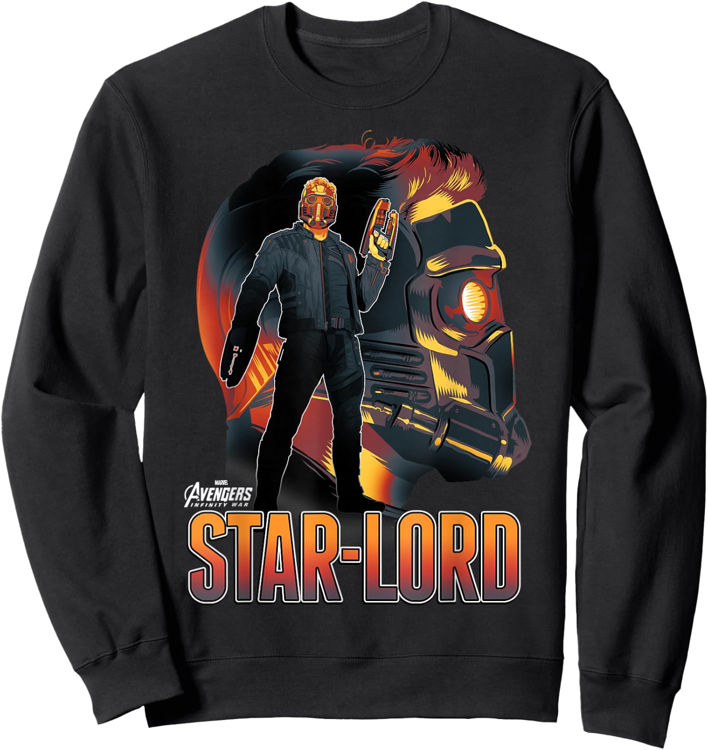 Marvel Infinity War Star-Lord Head Profile Graphic Sweatshirt - Sweatshirt | Black