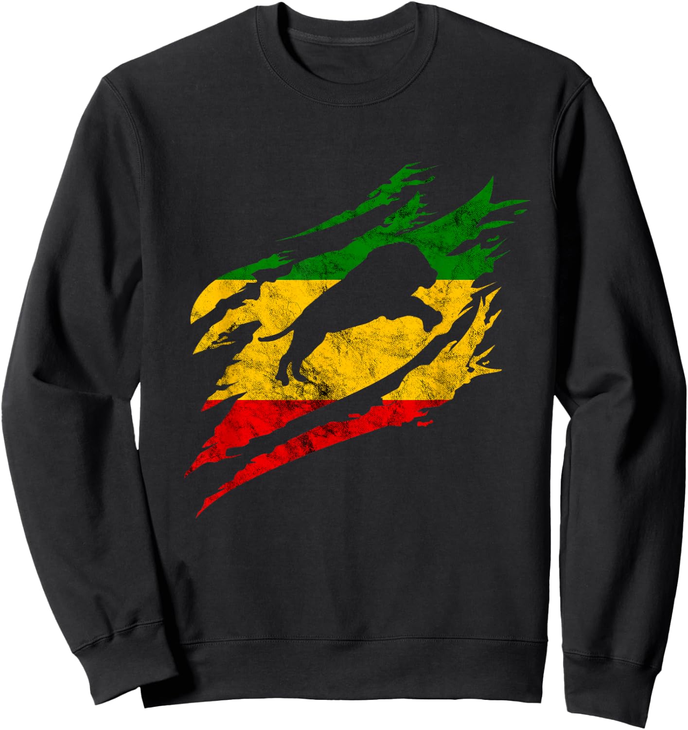 Rasta Reggae Claw Lion Rastafari Roots Reggaeton Sweatshirt - Sweatshirt | Black