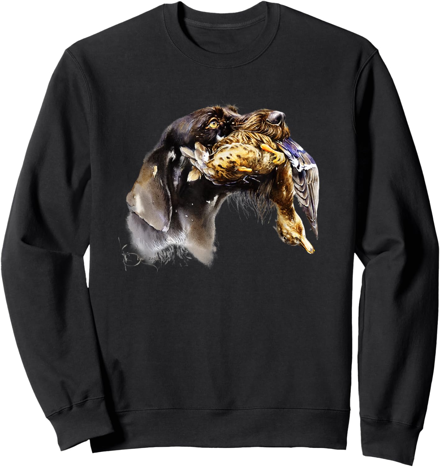German Wirehaired Pointer Deutsch Drahthaar Sweatshirt - Sweatshirt | Black