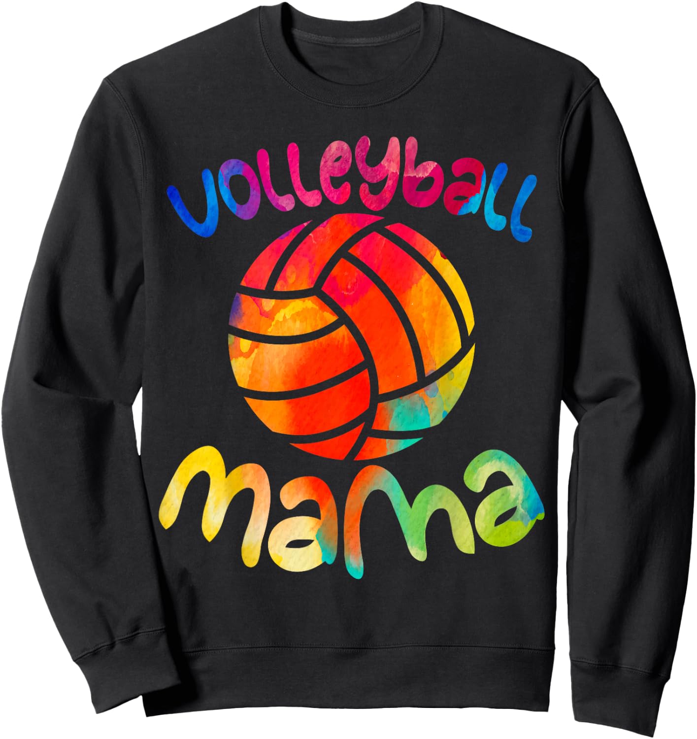 Cool Volleyball Shirt Fancy Volleyball Mama Sporty Mom Sweatshirt - Sweatshirt | Black