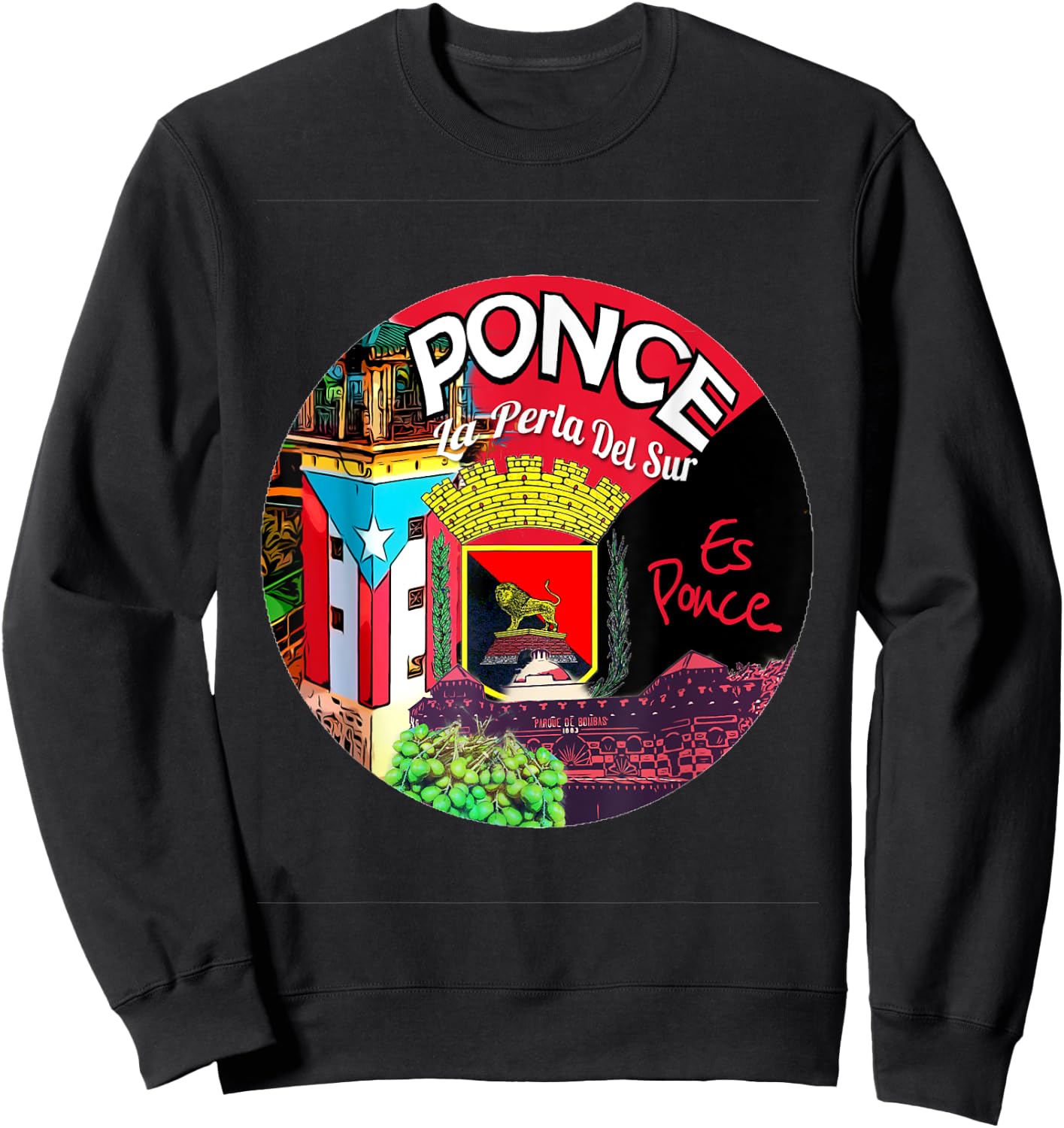 ponce es ponce Puerto Rico Izis la Enfermera Sweatshirt - Sweatshirt | Black