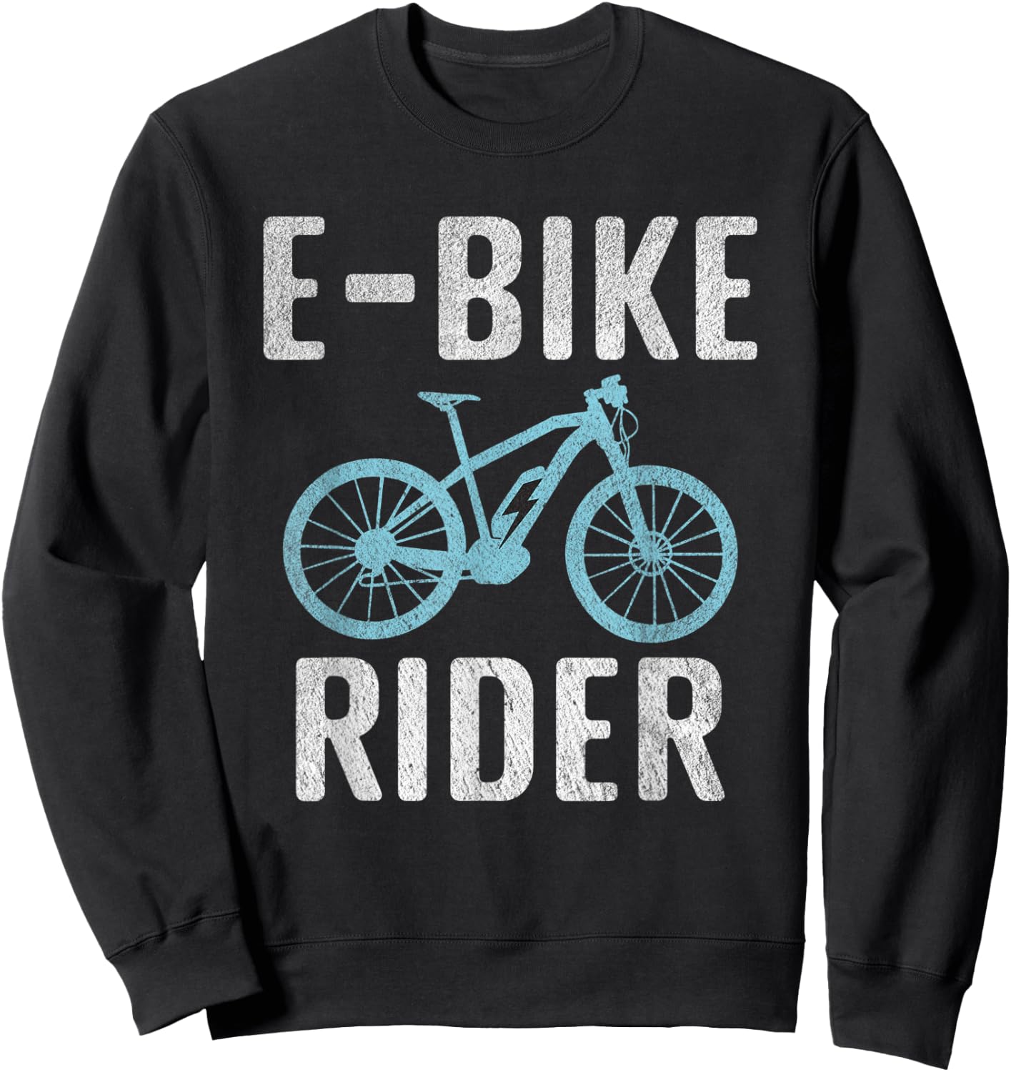 E Bike Rider E Biking Electric Bike Bicycle Sweatshirt - Sweatshirt | Black