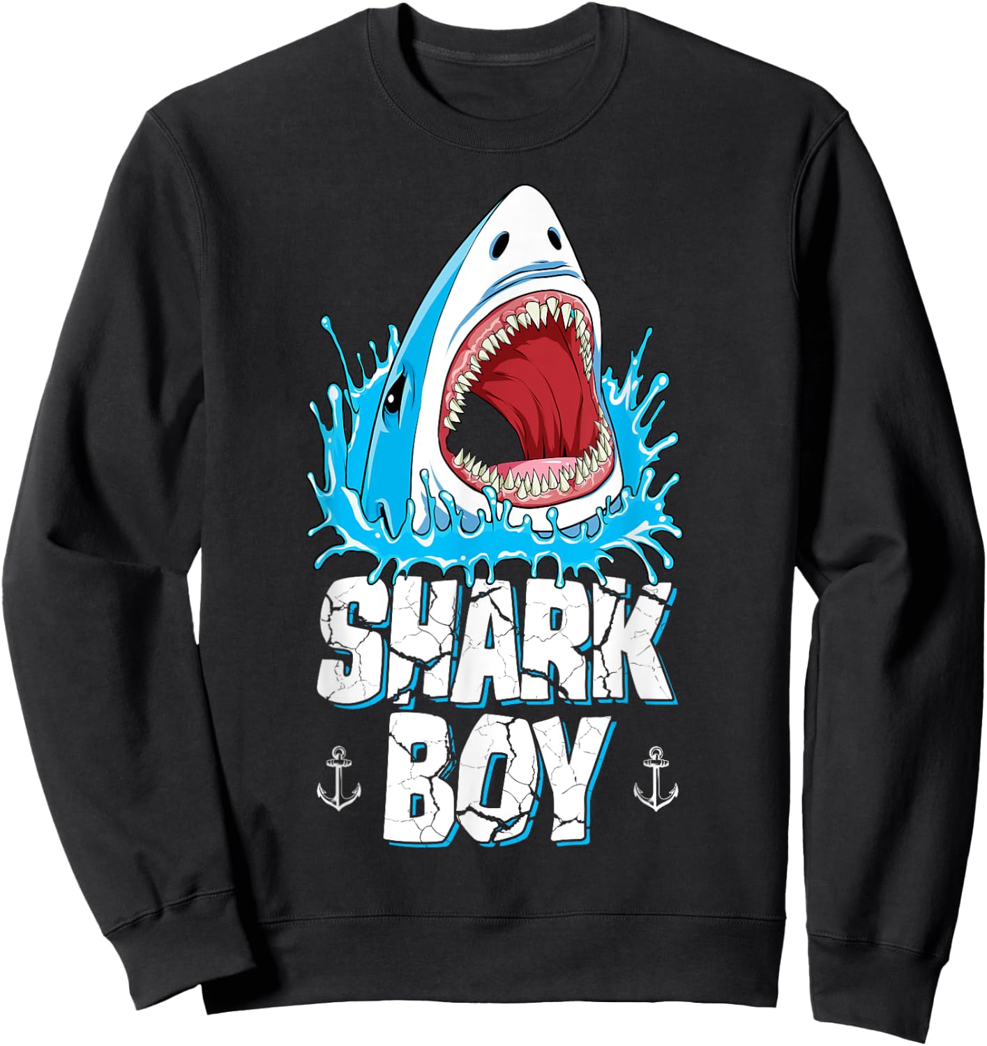 Shark Boy T Shirt Family Matching Men Boys Kids Jawsome Gift Sweatshirt - Sweatshirt | Black