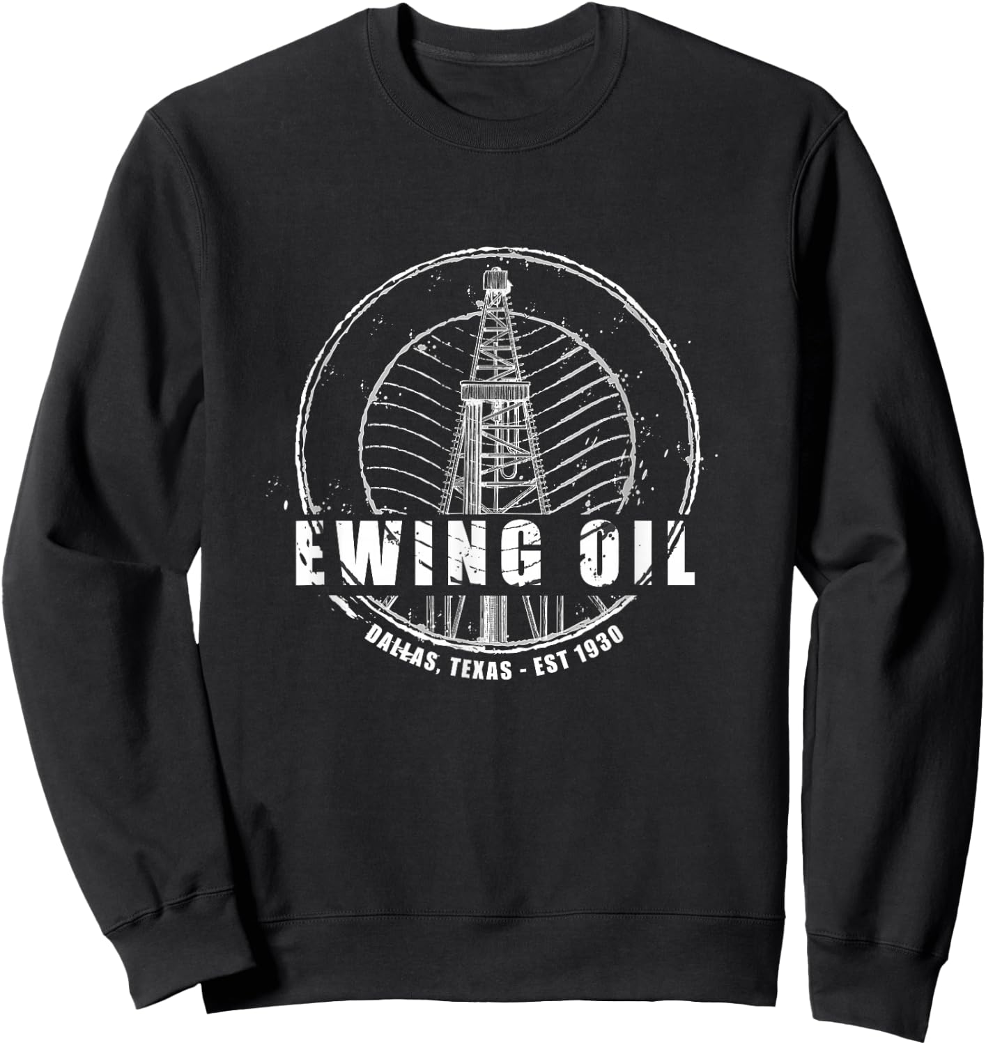 Dallas | Ewing Oil Company Classic 80's TV Sweatshirt - Sweatshirt | Black