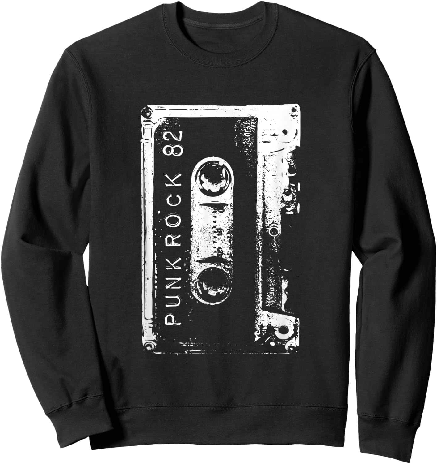 Punk Rock 80's Concert Mixtape Vintage Sweatshirt - Sweatshirt | Black