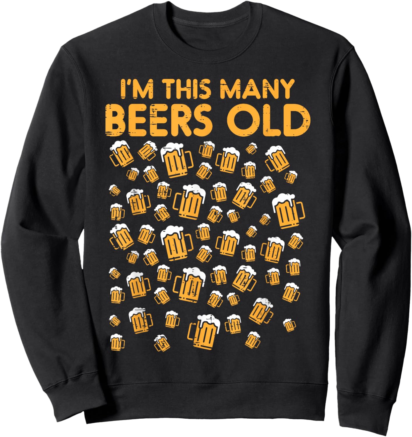 Many Beers Old 60th Birthday Drinking Sixty 60 Year Old Gift Sweatshirt - Sweatshirt | Black