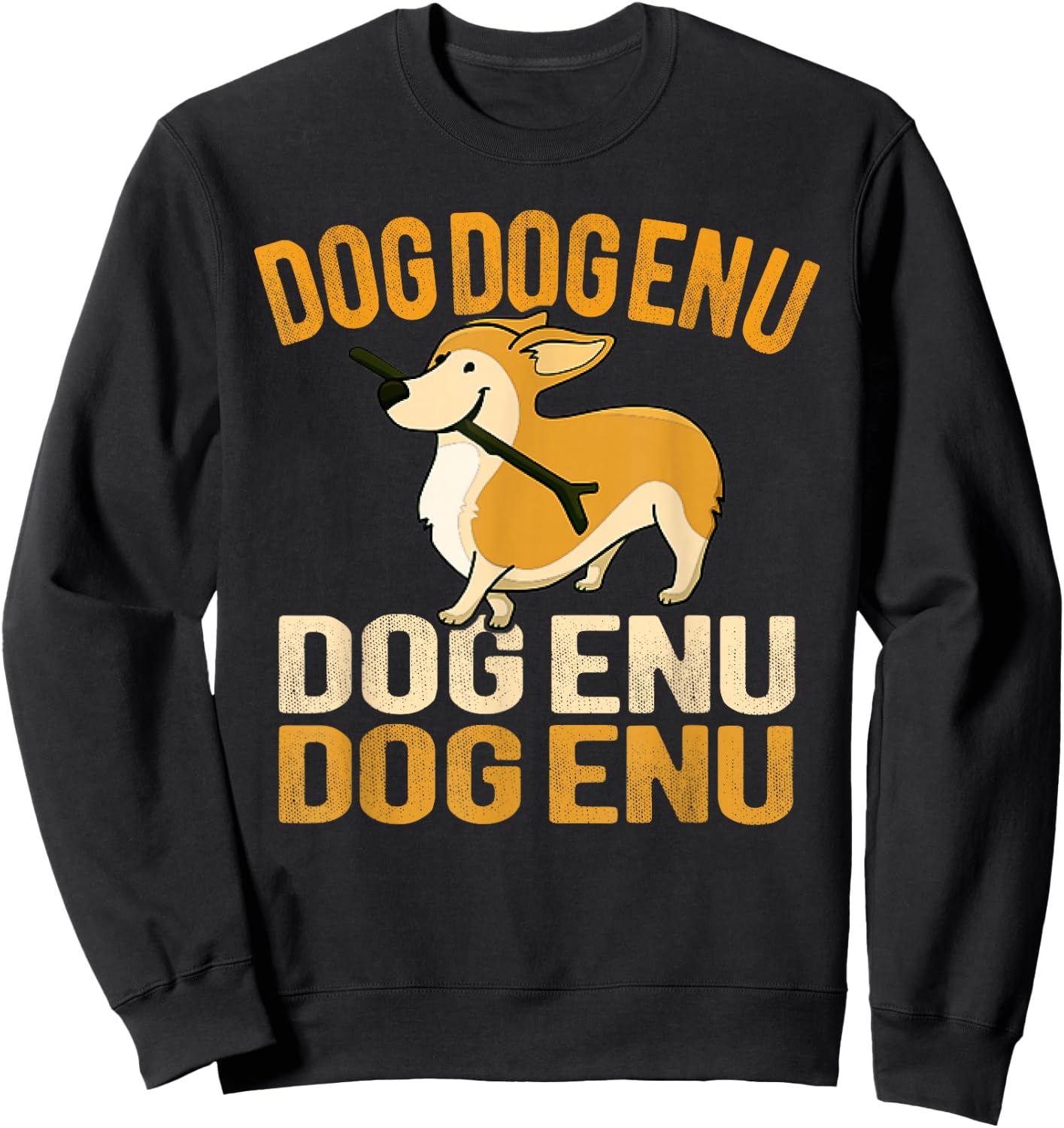 Passover Seder Dayenu Cute Corgi Dog Pun Women Girls Kids Sweatshirt - Sweatshirt | Black