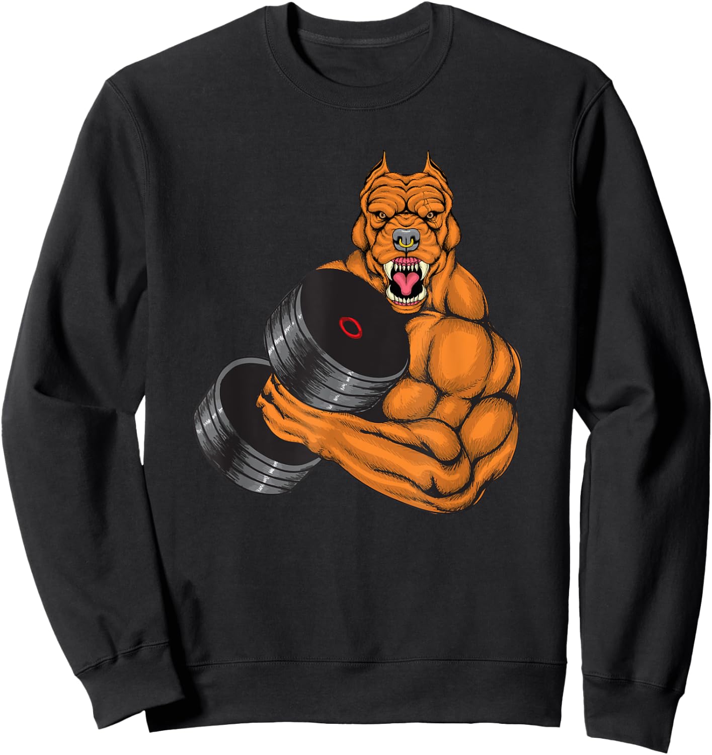 Pit Bull Gym Fitness - Weightlifting Deadlift Bodybuilding Sweatshirt - Sweatshirt | Black