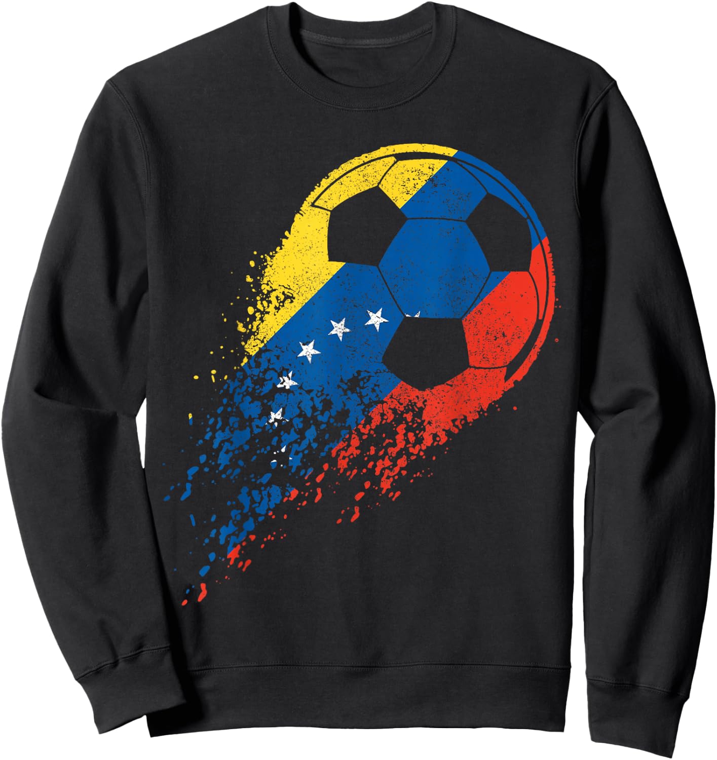 Venezuelan Pride Football Player Flag Sweatshirt - Sweatshirt | Black