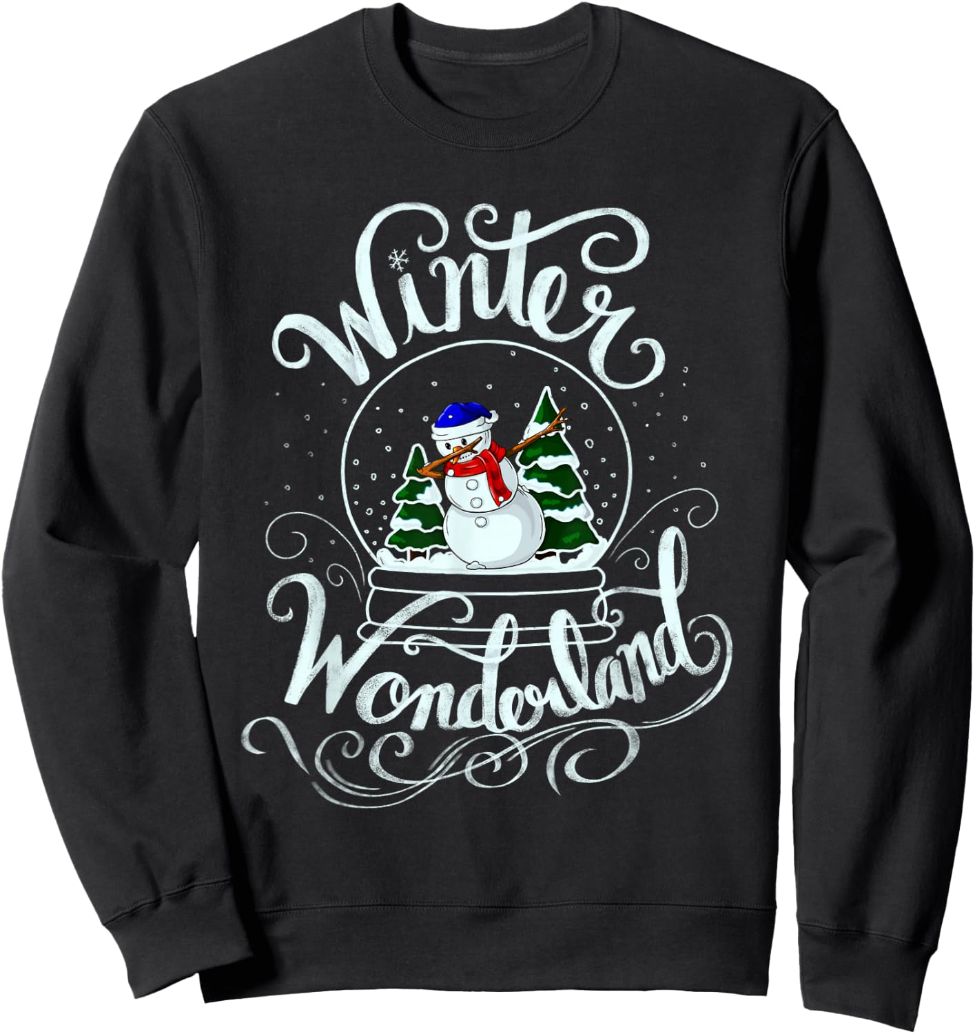 Winter Wonderland Snow Glob Xmas Dabbing Snowman Snowball Sweatshirt - Sweatshirt | Black