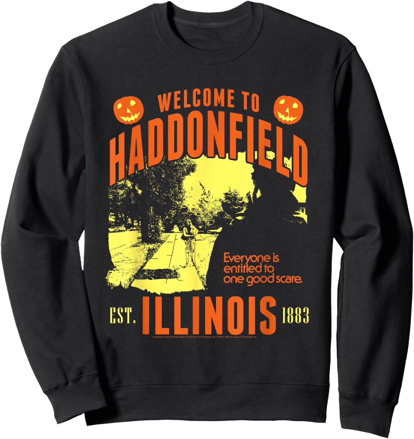 Halloween Welcome to Haddonfield Sweatshirt - Sweatshirt | Black