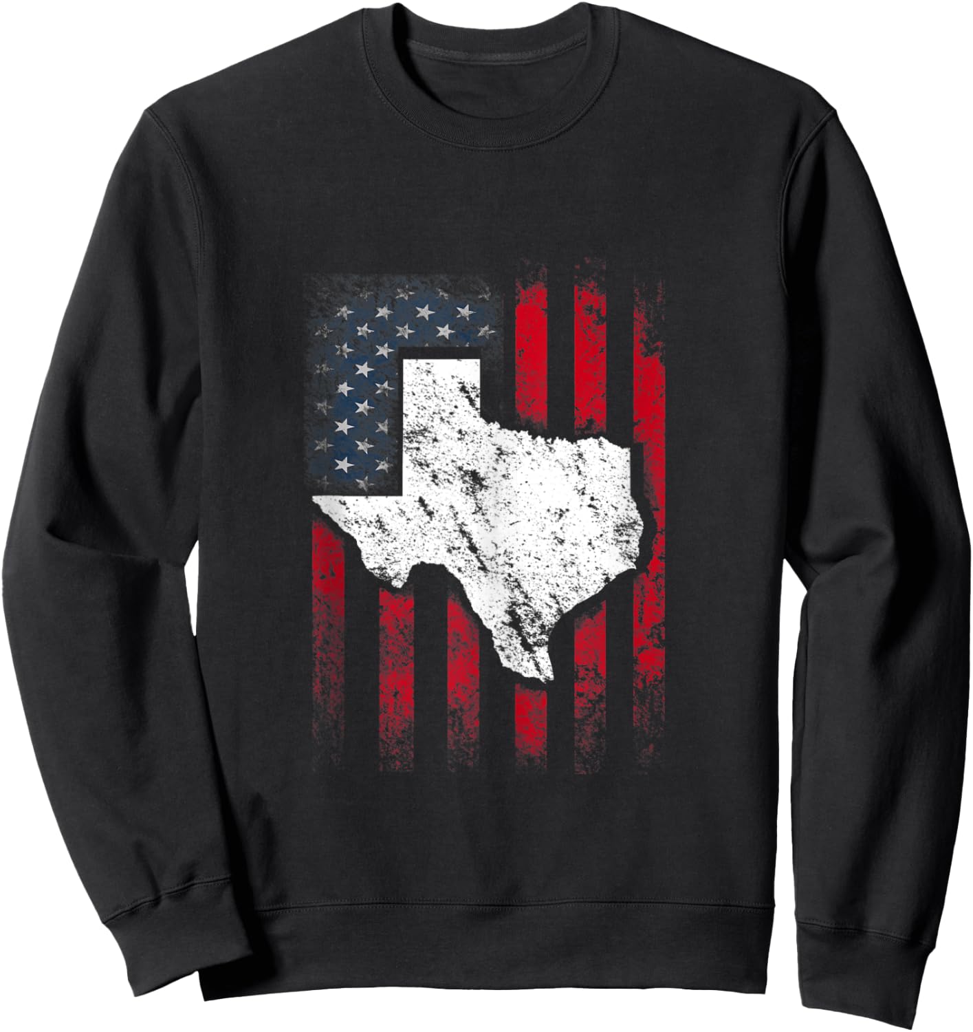 Vintage American US Flag Texas Austin Shirt Funny Gift Sweatshirt - Sweatshirt | Black