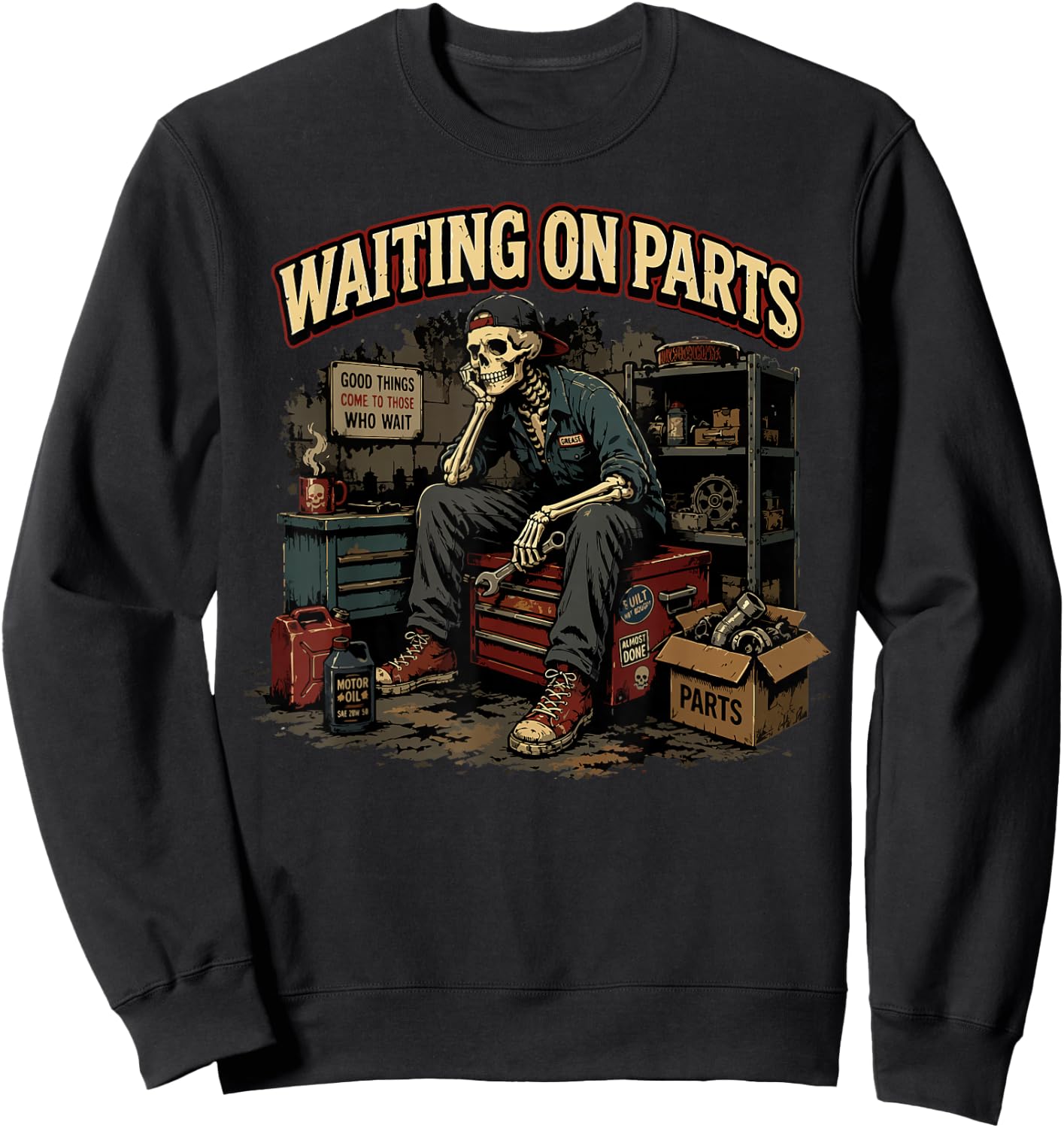 Car Technician Men Auto Repair Mechanic Sweatshirt - Sweatshirt | Black