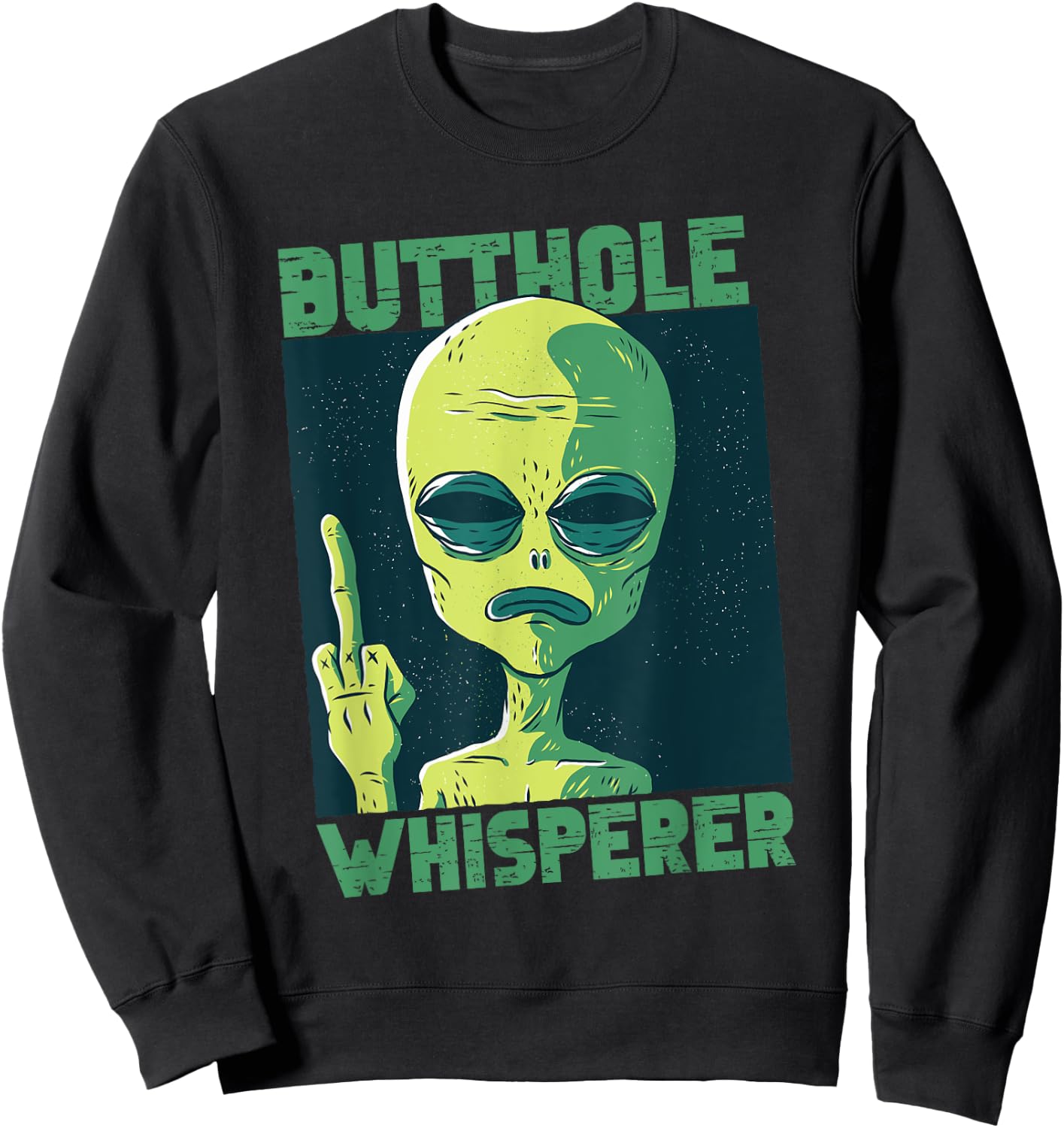 Butthole Whisperer Funny aliens Sarcastic adult humour Sweatshirt - Sweatshirt | Black