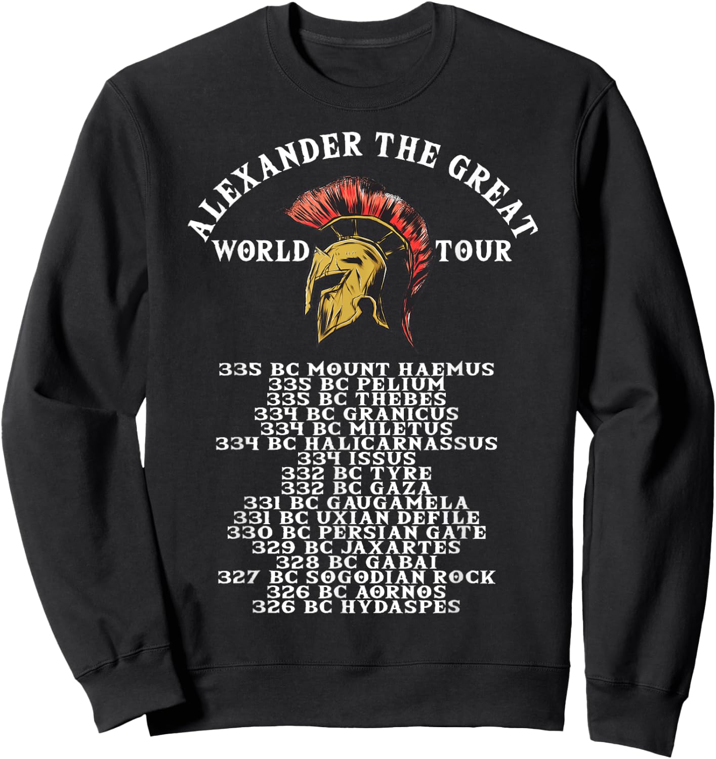 Ancient Greek History, Alexander The Great World Tour Sweatshirt - Sweatshirt | Black