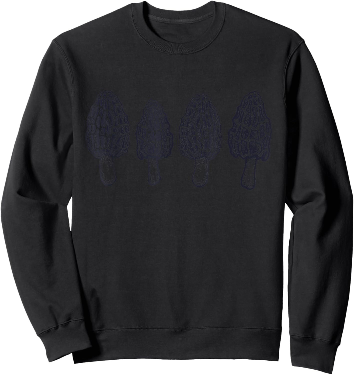 Morel Mushrooms Hunters Vintage Retro Gift Sweatshirt - Sweatshirt | Black