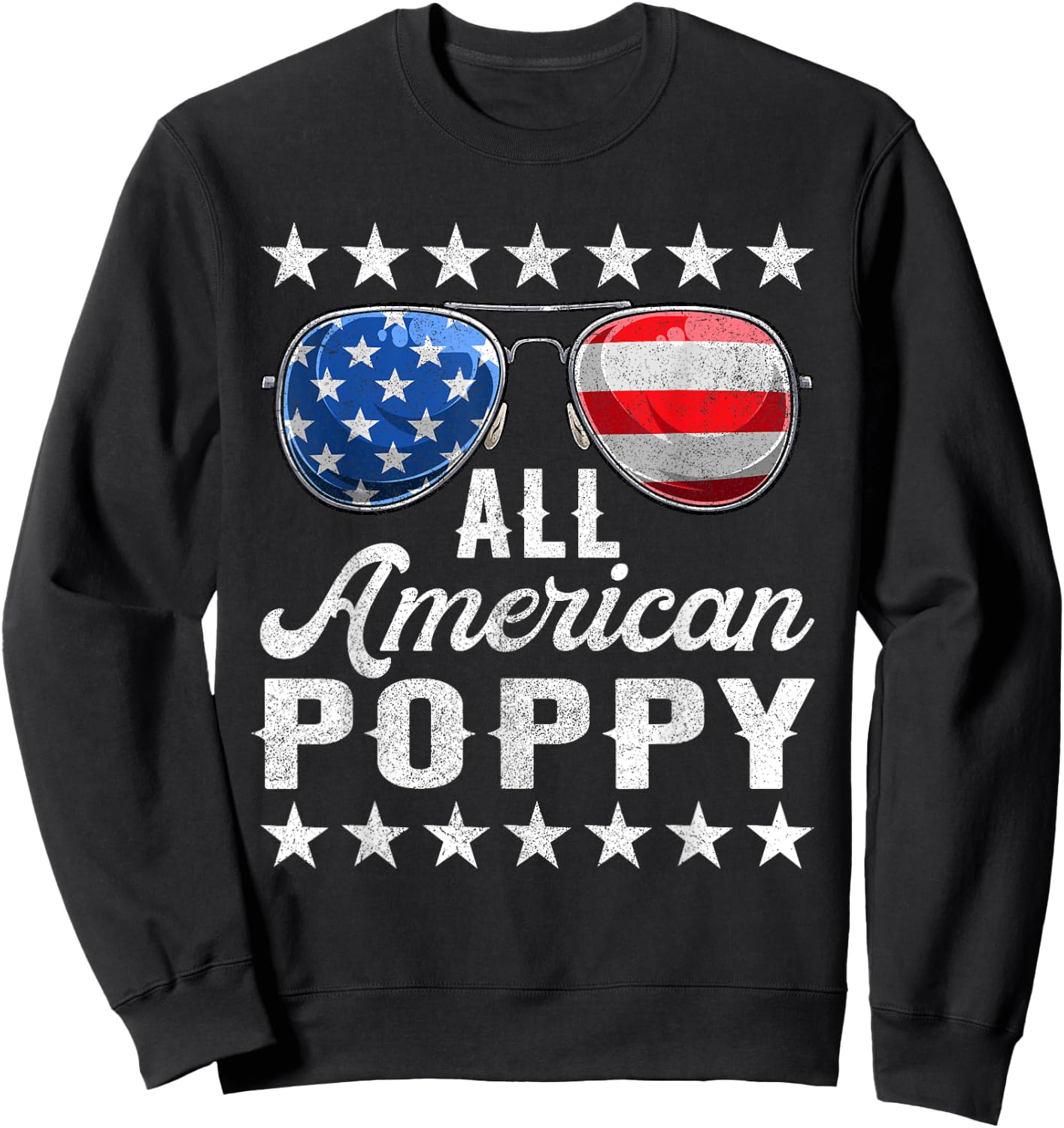 All American Poppy Shirt, 4th Of July Matching Outfit Family Sweatshirt - Sweatshirt | Black