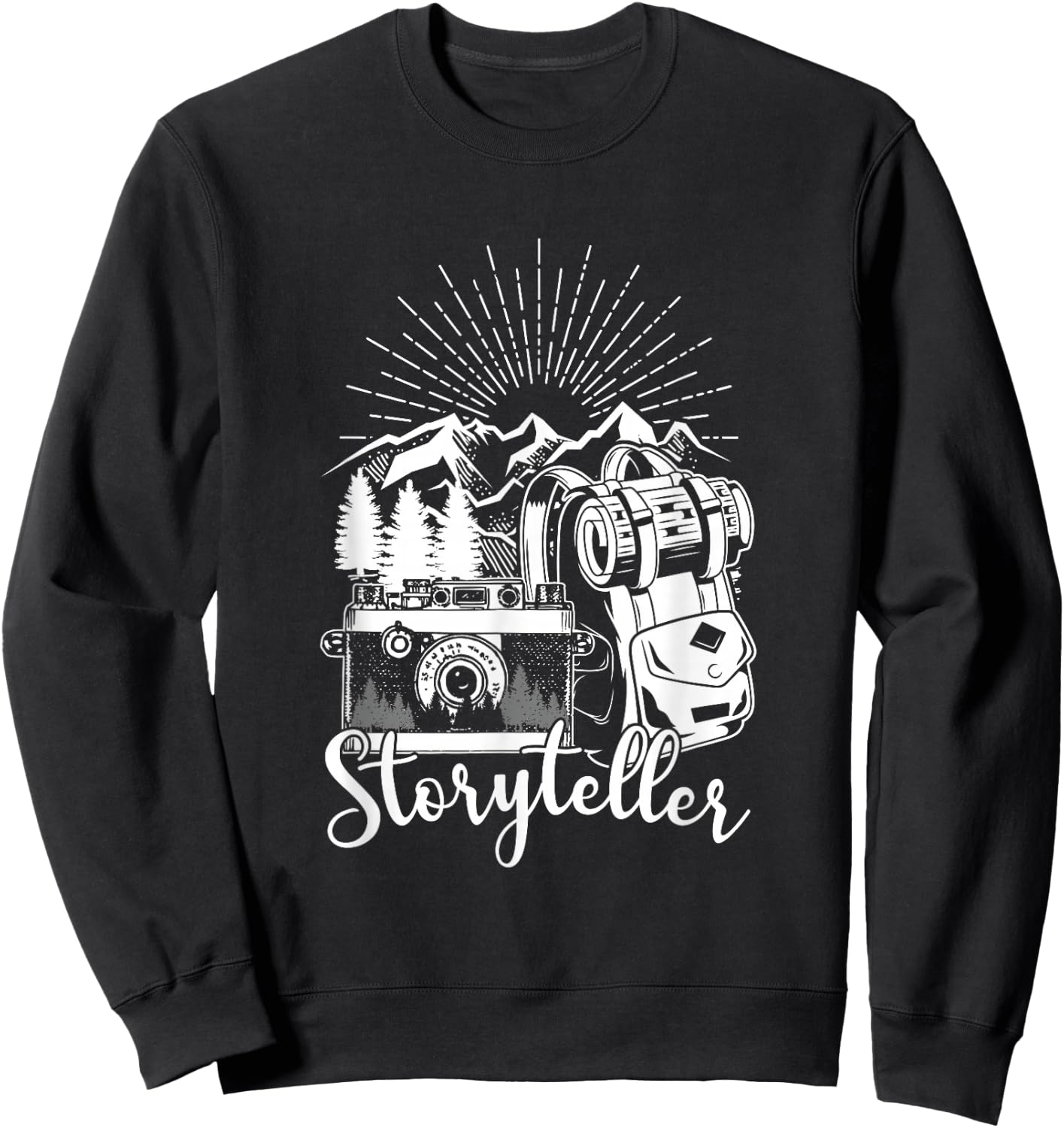 Storyteller Photographer Nature Mountains Photography Photo Sweatshirt - Sweatshirt | Black