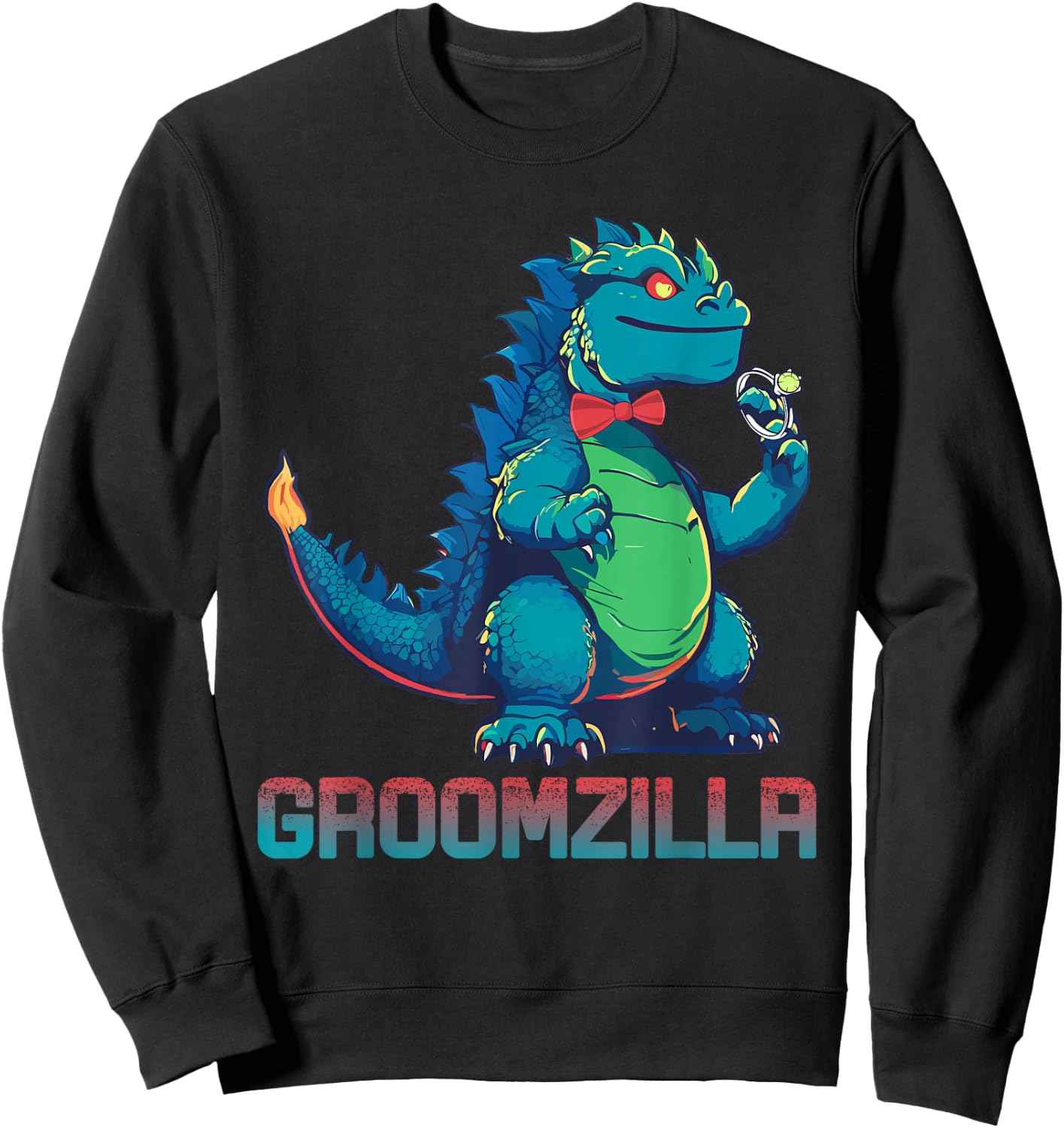 Funny Weding Groomzilla Design for Party Sweatshirt - Sweatshirt | Black