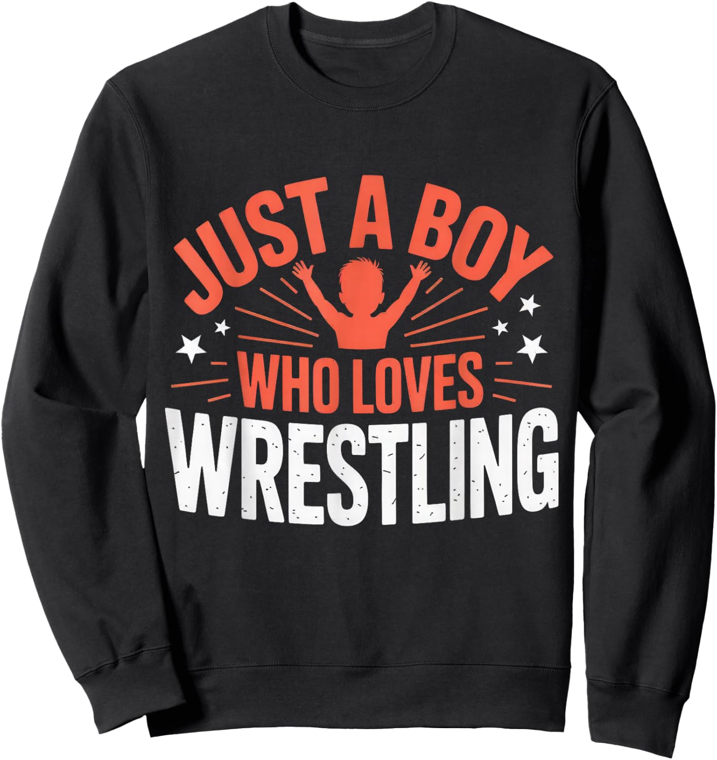 Just a Boy Who Loves Wrestling, Boys & Children, Wrestler Boy Sweatshirt - Sweatshirt | Black