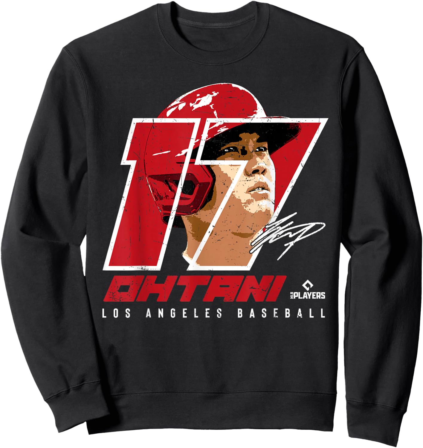 Shohei Ohtani Silhouette Sho Time Los Angeles MLBPA Sweatshirt - Sweatshirt | Black