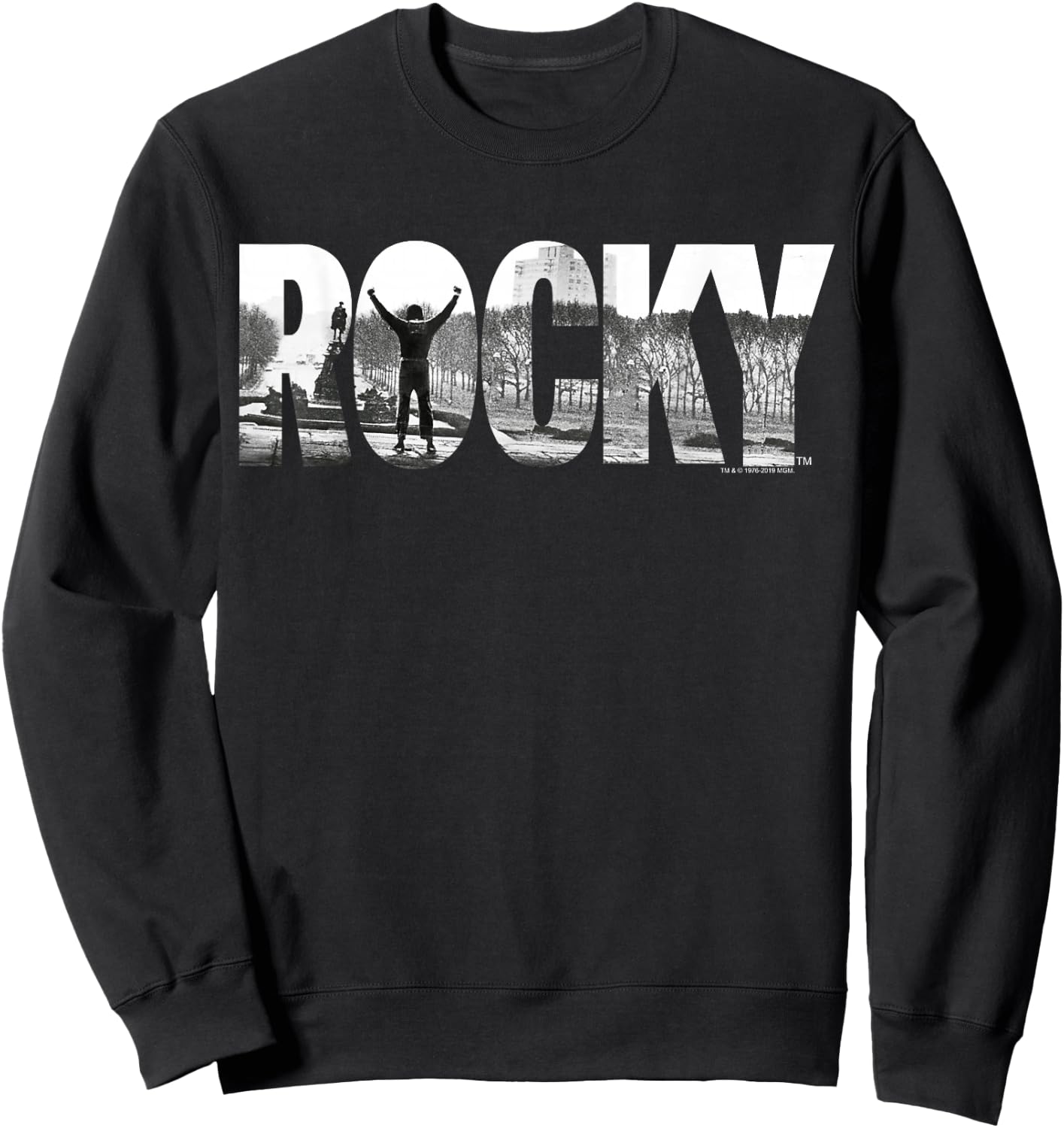 Rocky Black Classic Fit , Cotton , Adult Sweatshirt - Sweatshirt | Black
