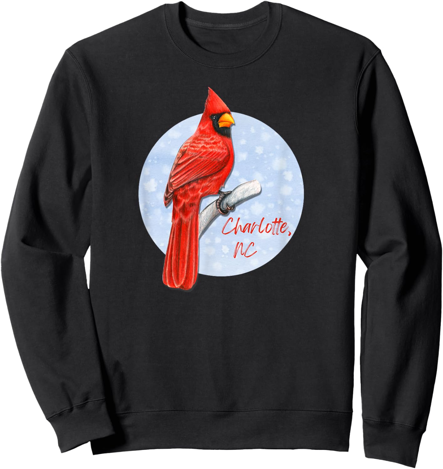 Charlotte Pride Red Cardinal Birder, Birdwatching Sweatshirt - Sweatshirt | Black