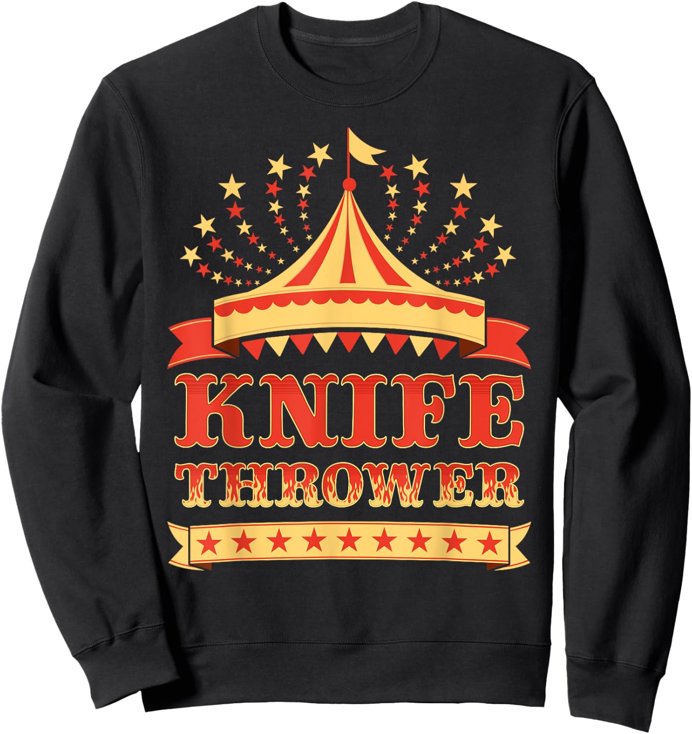 Circus Knife Thrower I Circus Themed Birthday Party Sweatshirt - Sweatshirt | Black