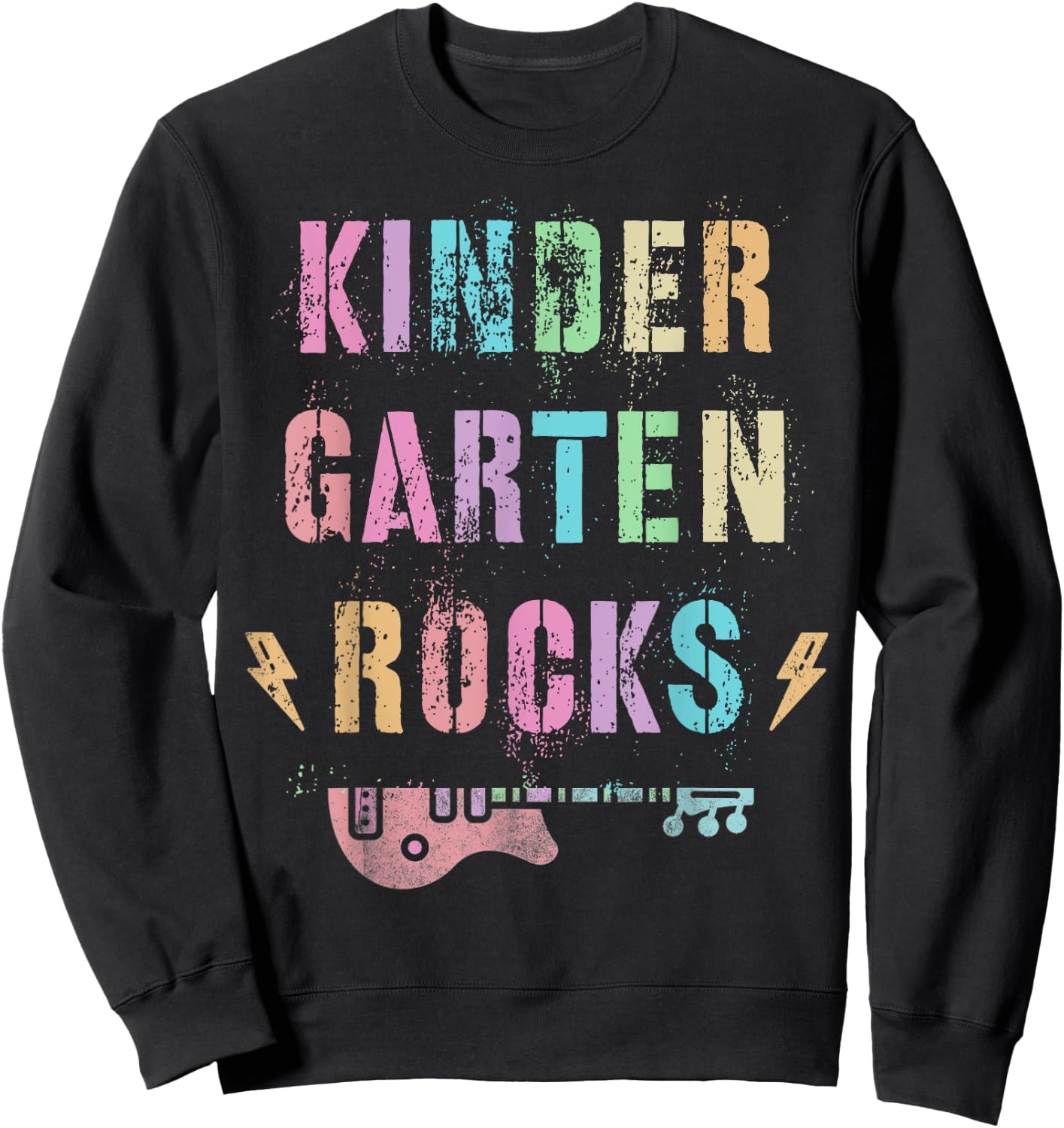 KINDERGARTEN ROCKS Star Crew Kinder My Jam In My Teacher Era Men Women Kids Sweatshirt - Sweatshirt | Black