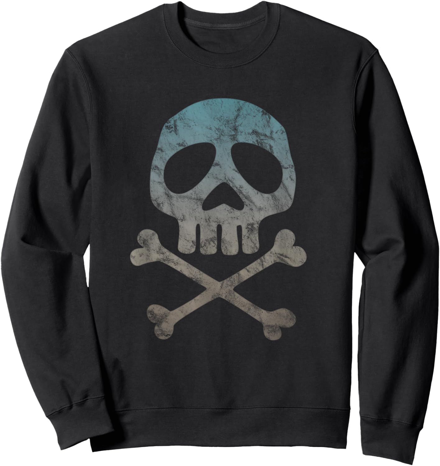Skull Space Pirate Captain Crossbones Halloween Party Ahoy Sweatshirt - Sweatshirt | Black